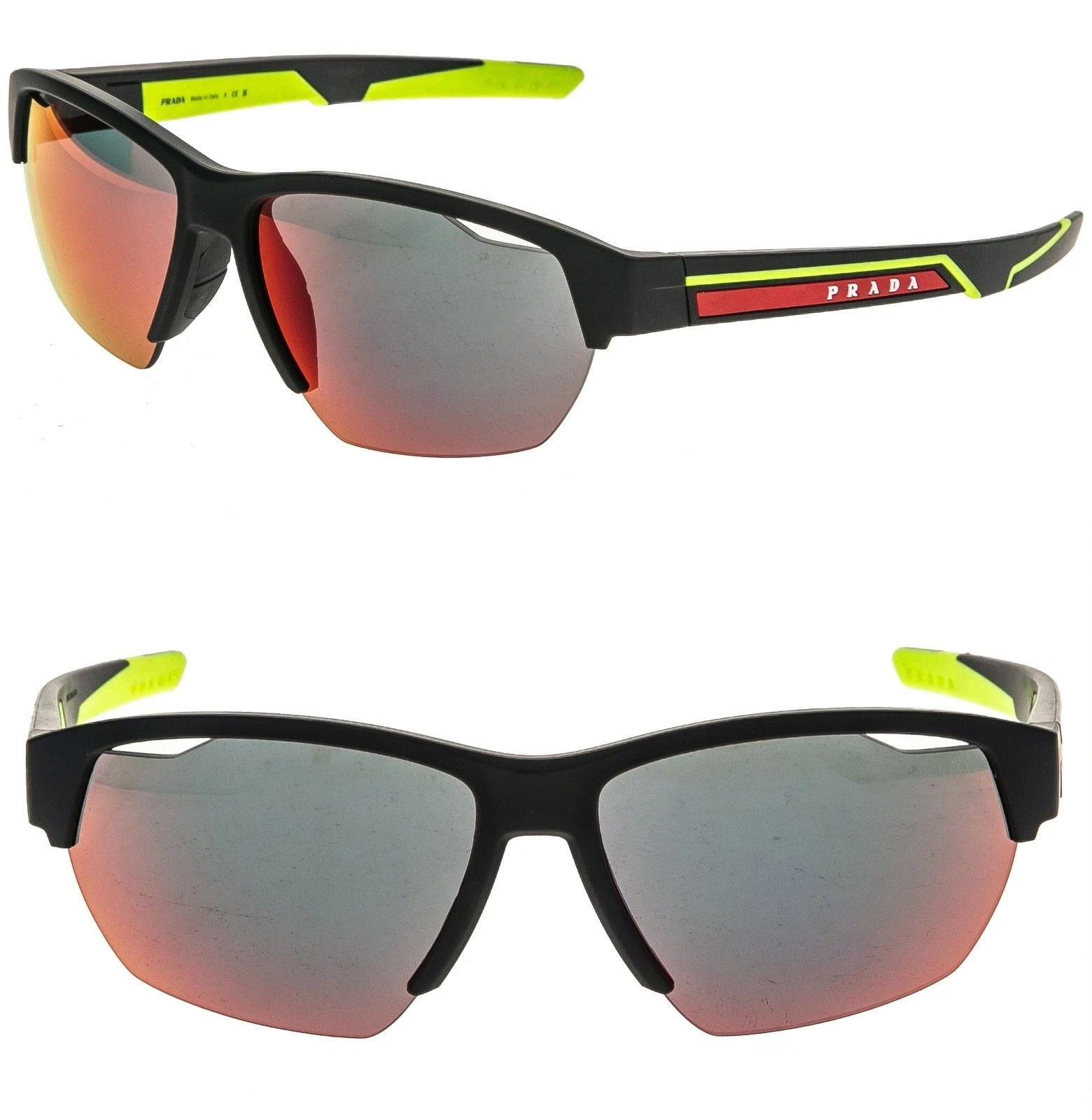 Prada PRADA PS03YS LINEA ROSSA IMPAVID 03Y Black Sport Sunglass Size ONE SIZE - 1 Thumbnail
