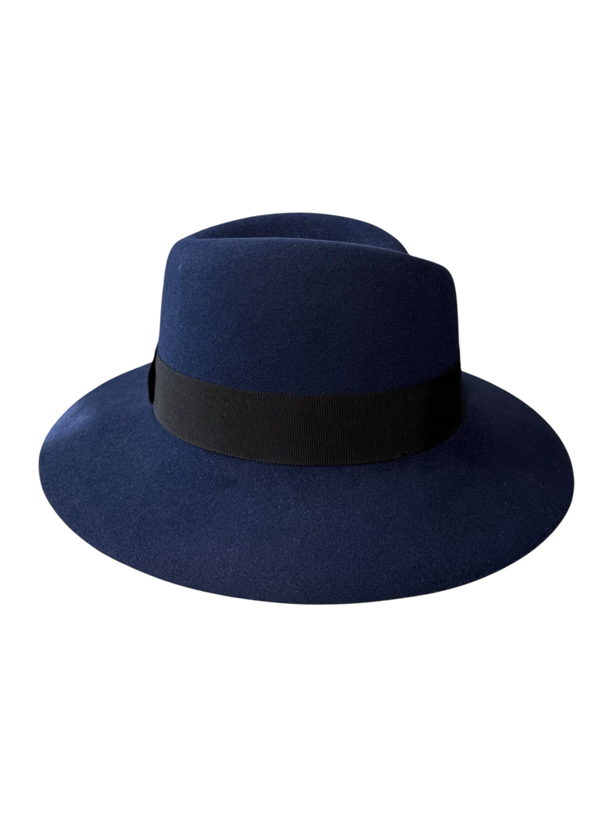 Maison Michel Maison Michel Paris Navy Ribbon Wool-Felt Hat Size Small Size ONE SIZE - 4 Thumbnail