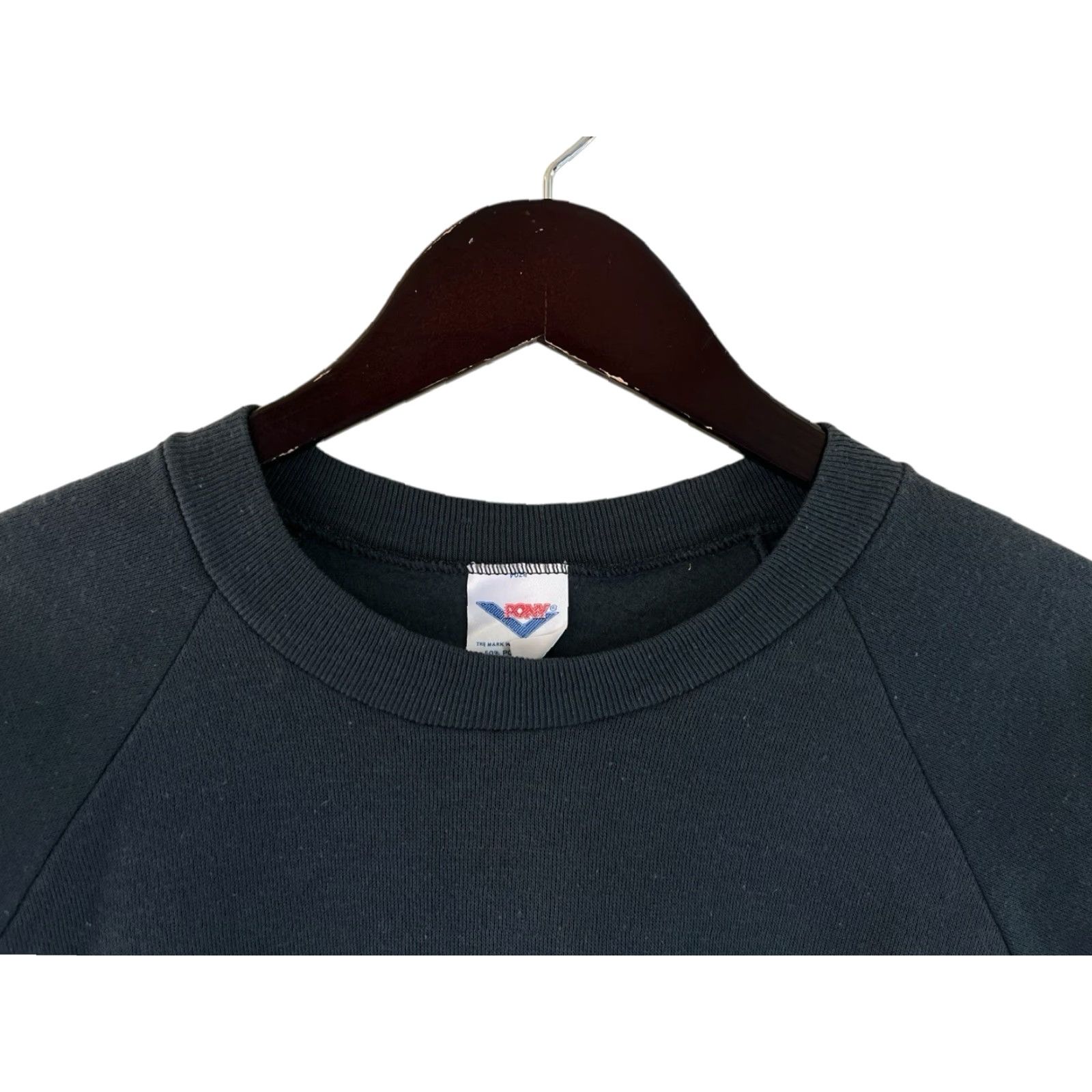 PONY VINTAGE PONY Sweatshirt Mens Small 80s Deadstock NWT Made in USA Gray Crew Neck Pullover Long Sleeve 50/50 Cotton Blend Size US S / EU 44-46 / 1 - 4 Thumbnail