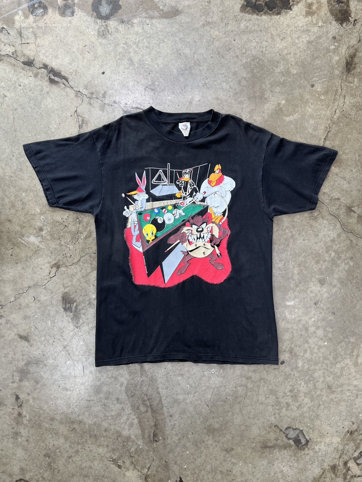 Warner Bros Vintage 1995 Looney Tunes Pool Taz Bugs Bunny Tweety Tee XL Size US XL / EU 56 / 4 - 2 Thumbnail