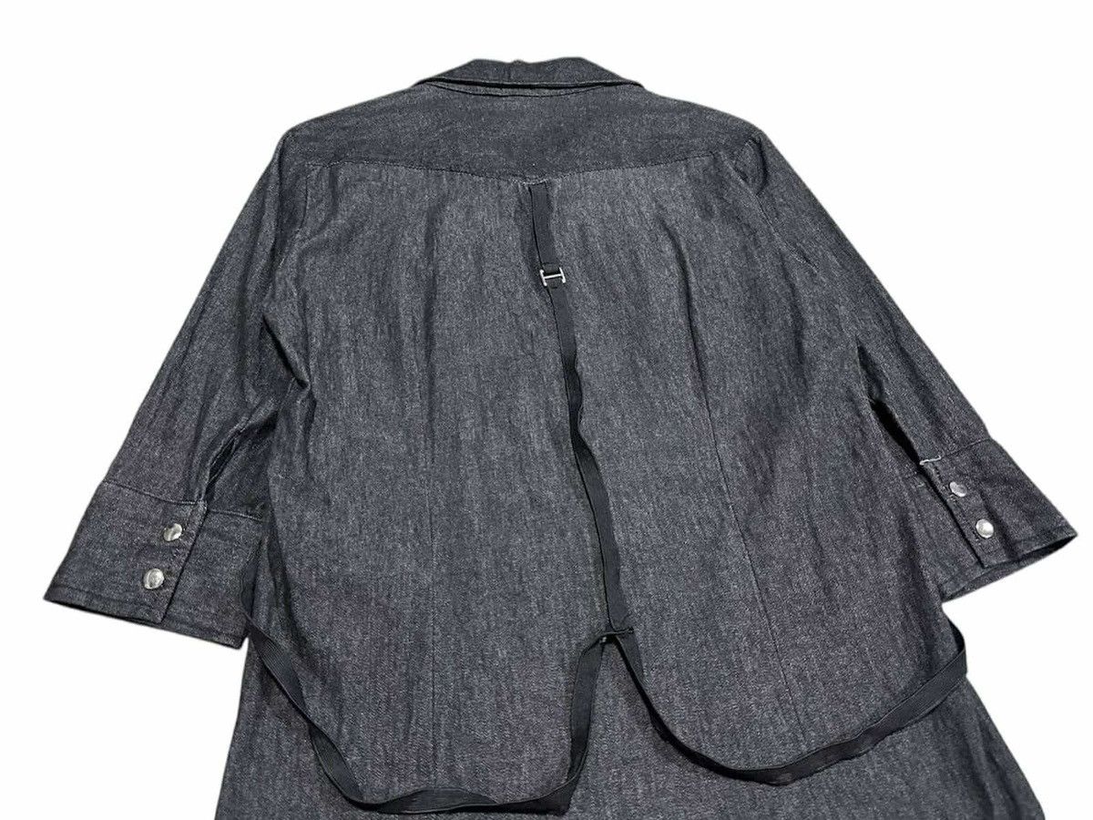 Attachment × If Six Was Nine × Japanese Brand 🔥Rare Y2K Attachment Black Denim 3/4 Suspender Bondage Shirt Size US L / EU 52-54 / 3 - 7 Thumbnail