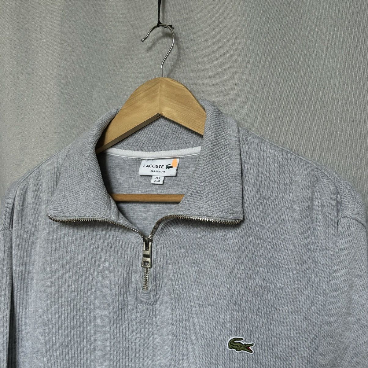 Lacoste Lacoste zip 1/3 sweatshirt basic classic fit grey xl Size US XL / EU 56 / 4 - 4 Thumbnail