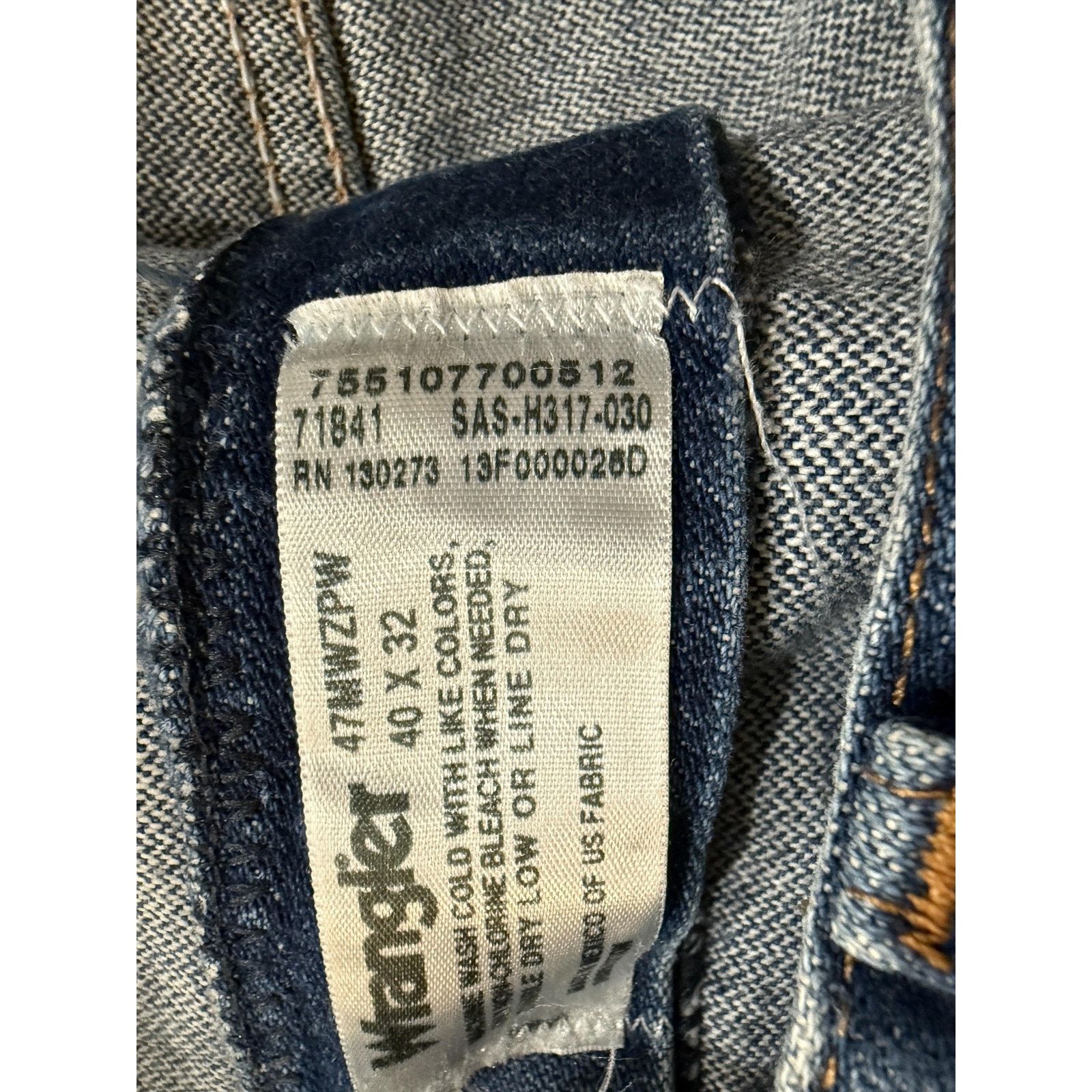 Wrangler Wrangler Jeans Mens 40x32 Blue 47MWZ Regular Fit Cowboy Y2K Size US 40 / EU 56 - 6 Thumbnail