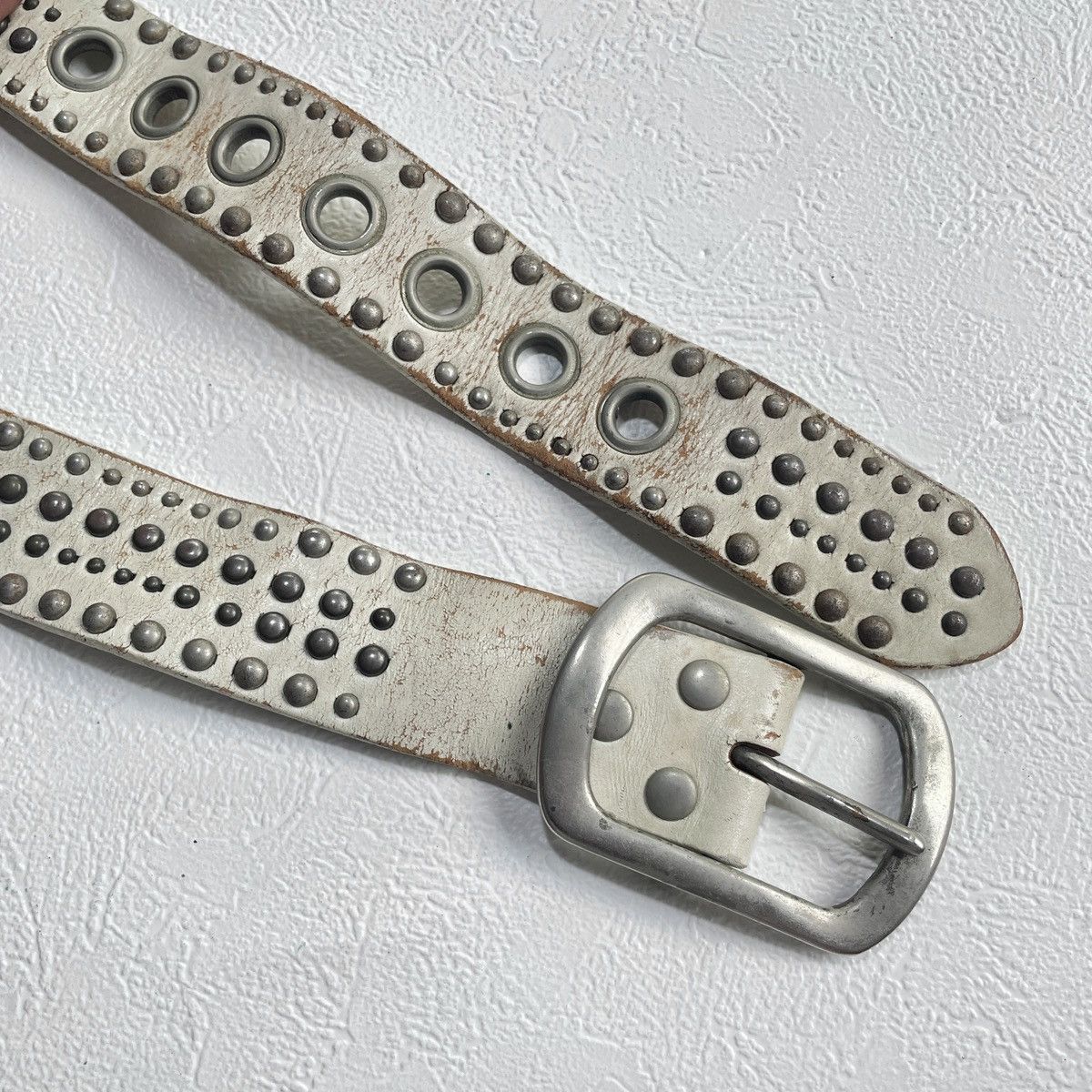 If Six Was Nine Vintage men's melrose y2k studded leather belt kapital style Size ONE SIZE - 4 Thumbnail