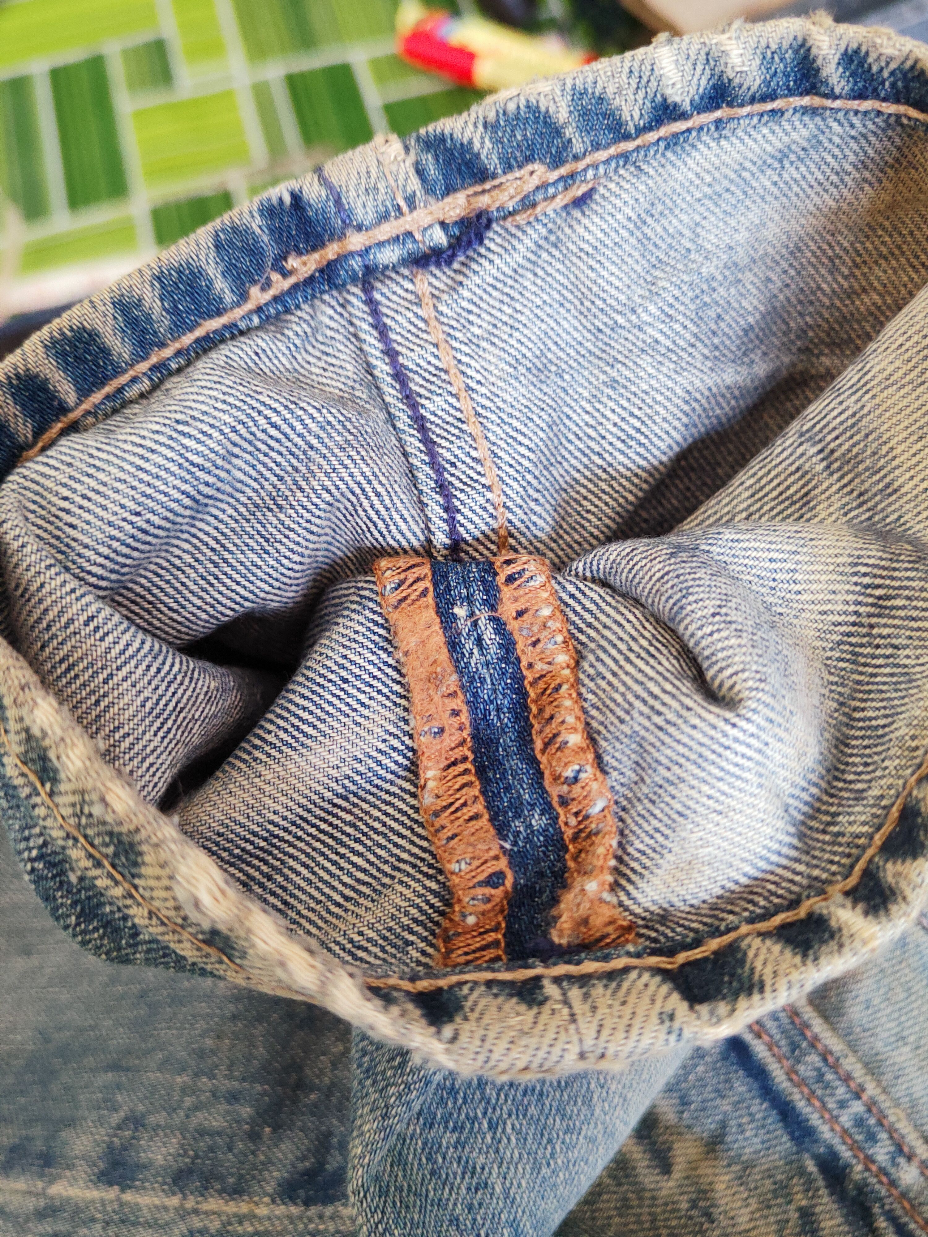 Japanese Brand Old Navy Blue Faded Distressed Ripped Jeans #W614 Size US 29 - 12 Thumbnail