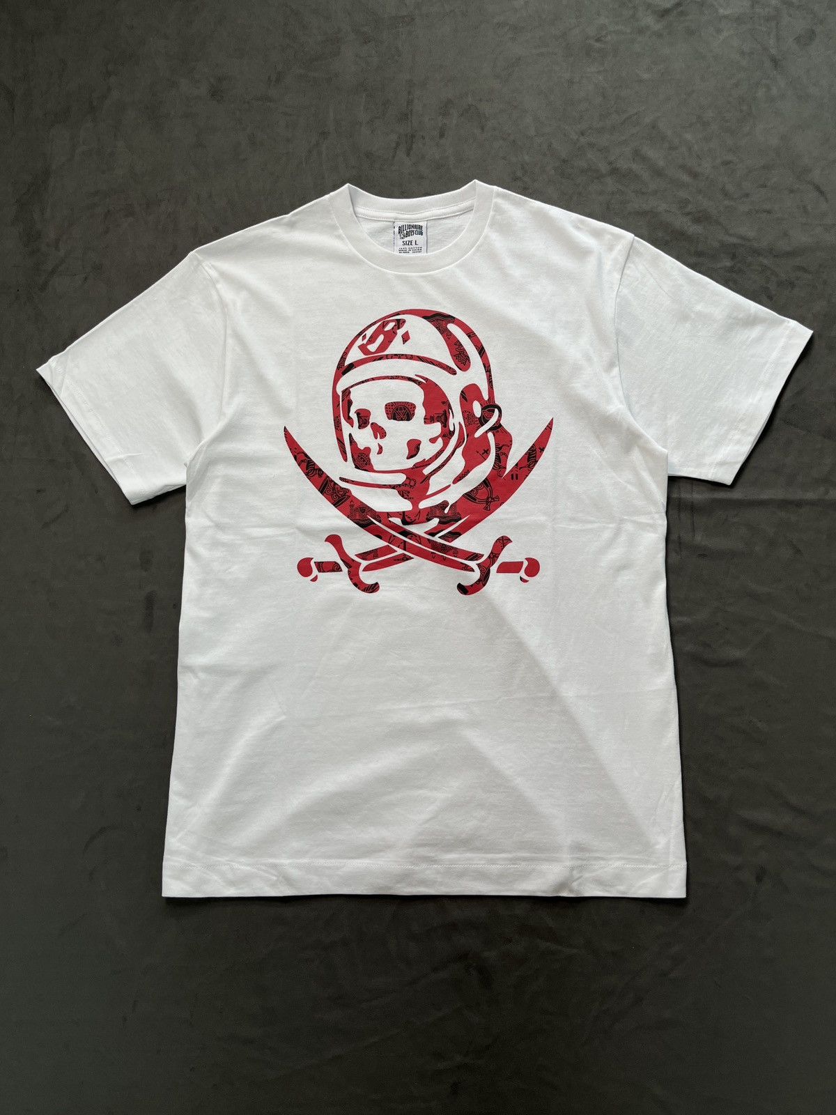 Rare Billionaire Boys Club BBC White Red Pirate Print Tee M