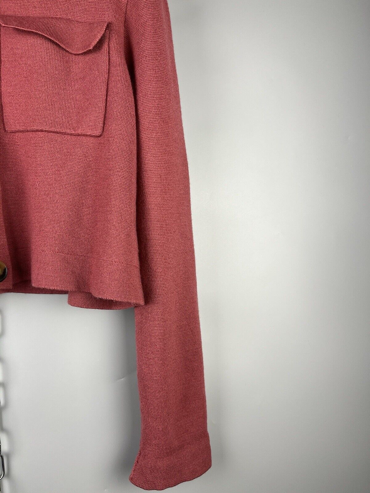 Sezane Sezane Womens Merino Wool Cropped Blazer Jacket Size XS / US 0-2 / IT 36-38 - 7 Thumbnail