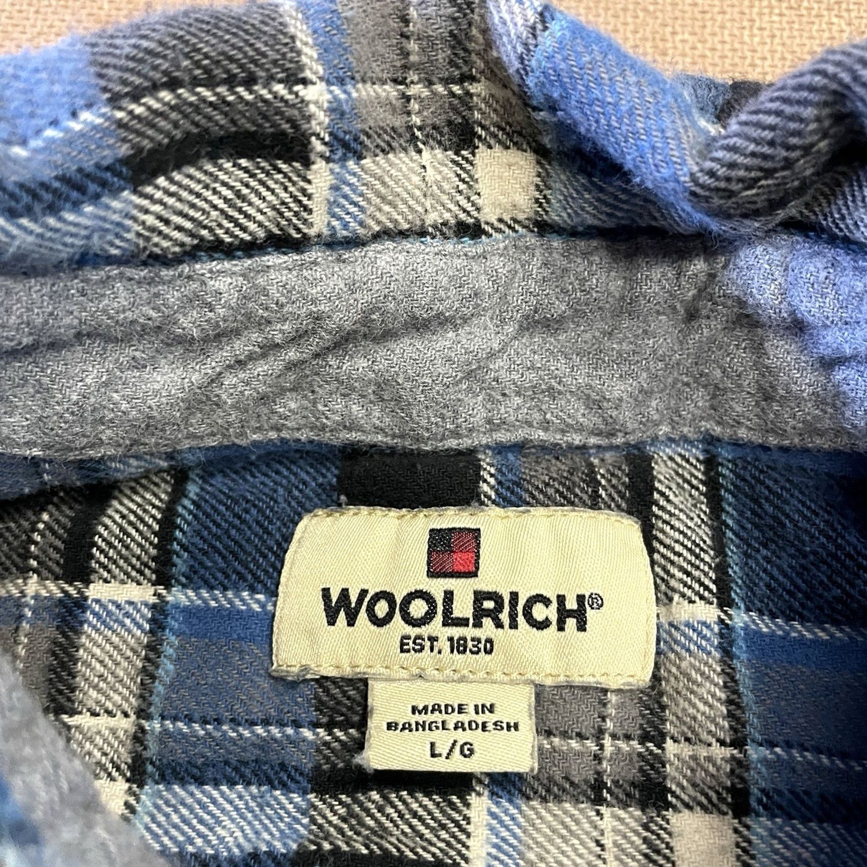 Vintage Woolrich Plaid Boxy Long Sleeve Button Down Shirt Mens Large Blue Pocket SHIRT Size US L / EU 52-54 / 3 - 3 Thumbnail
