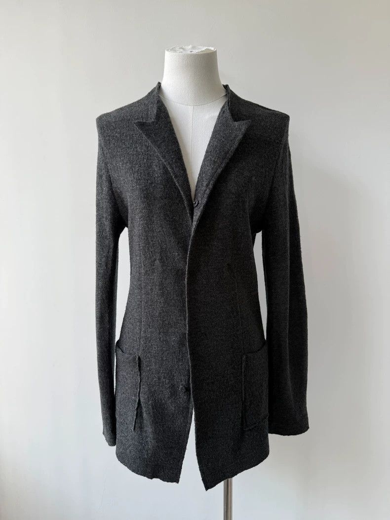 Yohji Yamamoto Yohji Yamamoto Yohji Yamamoto Wool Jacket in Dark Gray Size US M / EU 48-50 / 2 - 2 Thumbnail