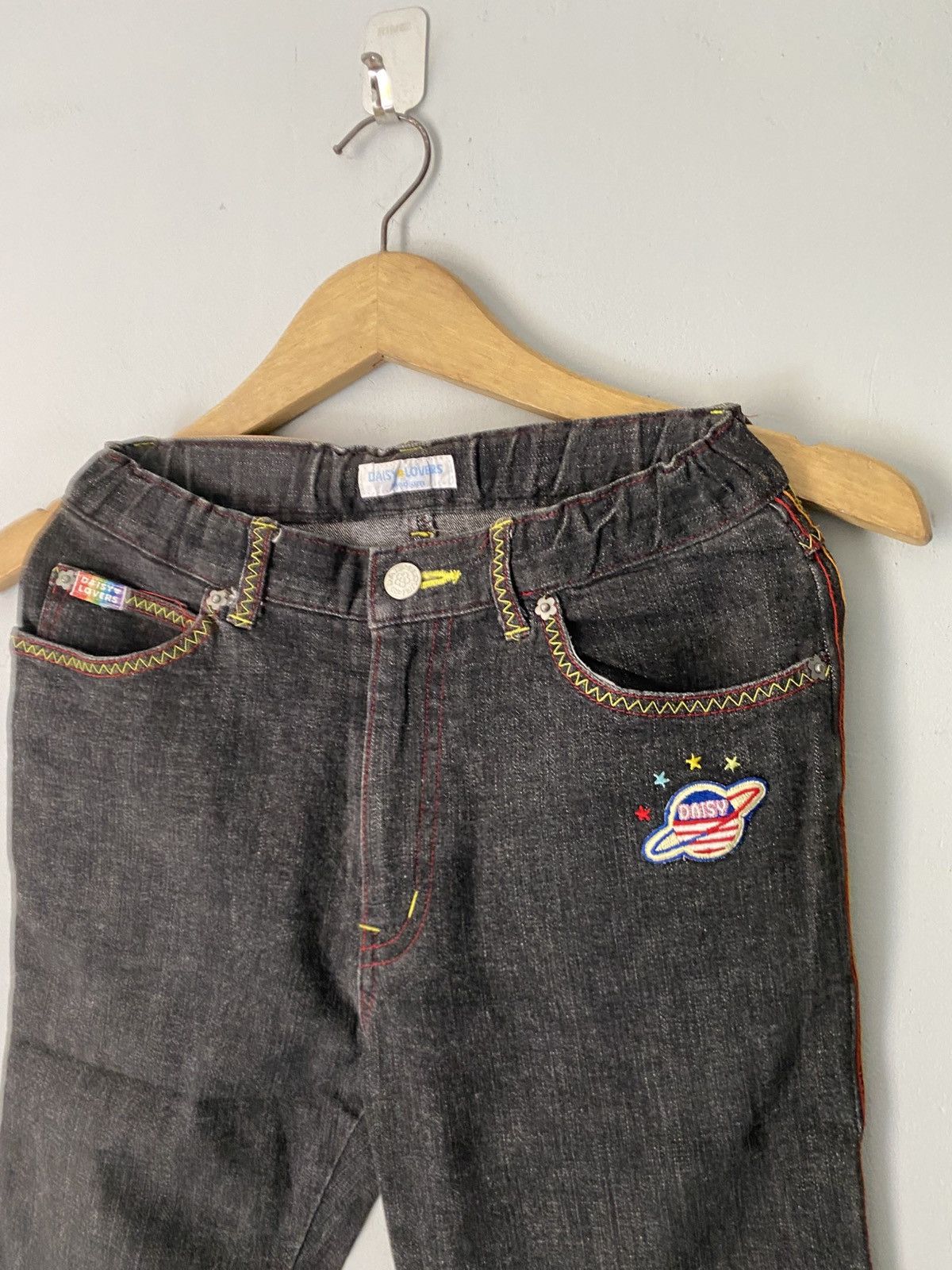 Angel Blue × Hysteric Glamour × Japanese Brand 2000s daisy lovers flared denim jeans Size 26" / US 2 / IT 38 - 3 Thumbnail