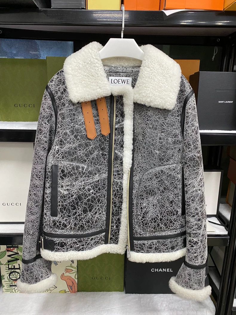 Loewe LOEWE Leather clothing and wool integration Size M / US 6-8 / IT 42-44 - 1 Thumbnail