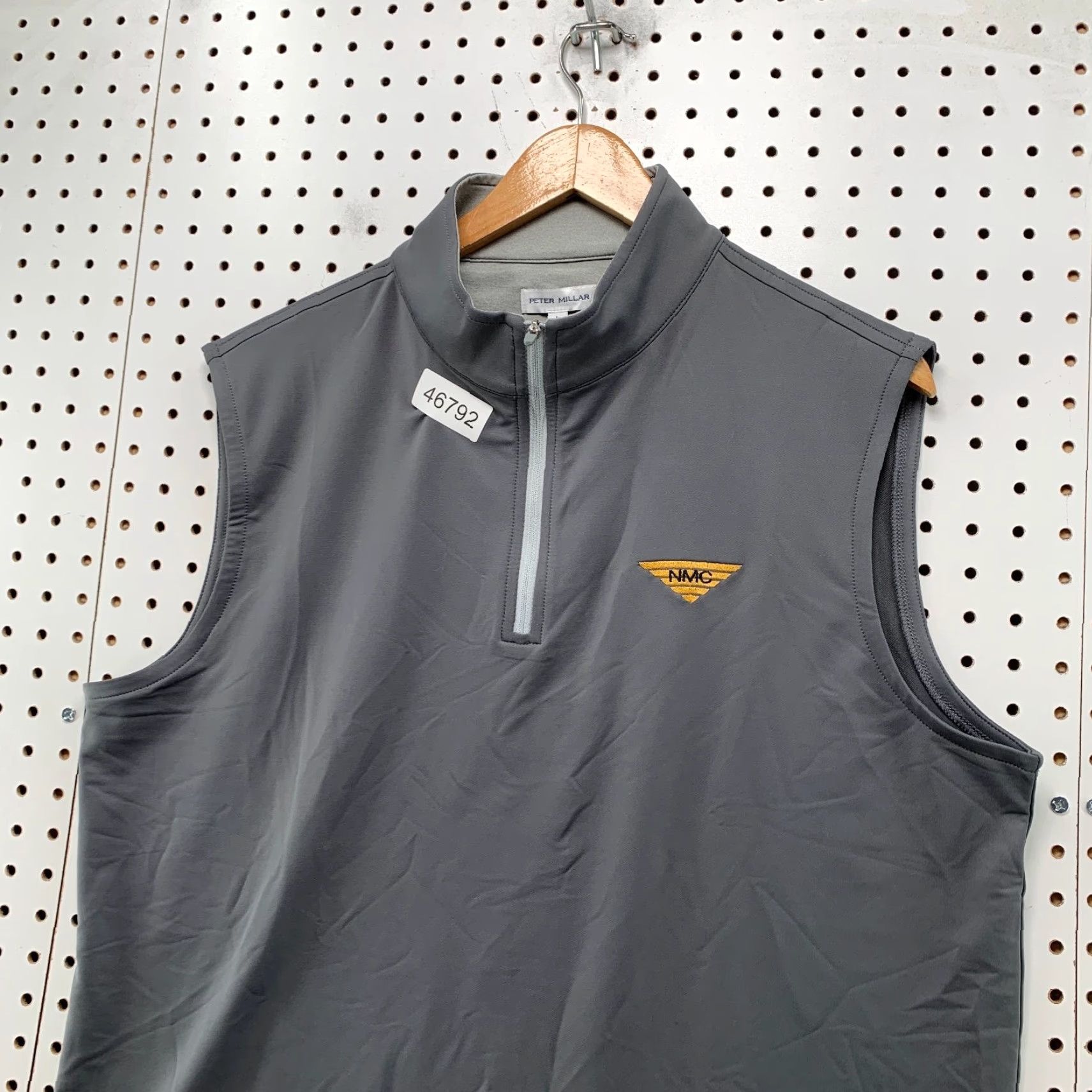 Peter Millar Peter Millar Galway Vest Mens Large Gray Nmc Sleeveless Stretch 1/4 Zip Golf Vest Size US L / EU 52-54 / 3 - 7 Thumbnail