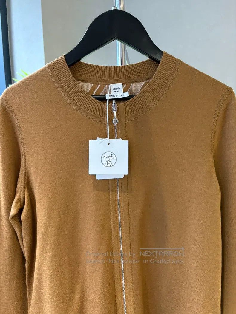 Hermes Hermes Chestnut-colored knitted cardigan Size XS / US 0-2 / IT 36-38 - 4 Thumbnail