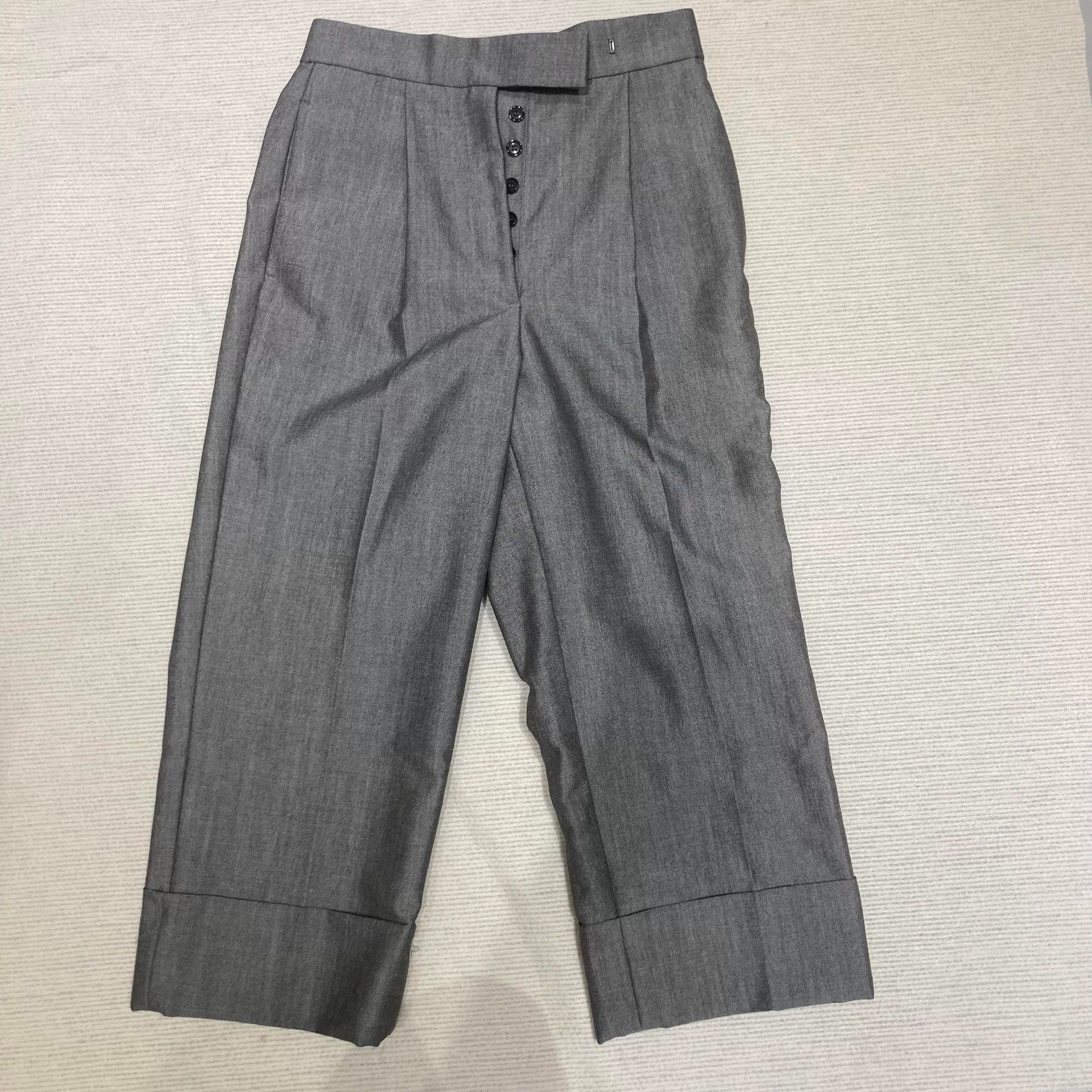 Thom Browne gray straight leg trousers by Thom Browne Size US 38 / EU 54 - 1 Thumbnail