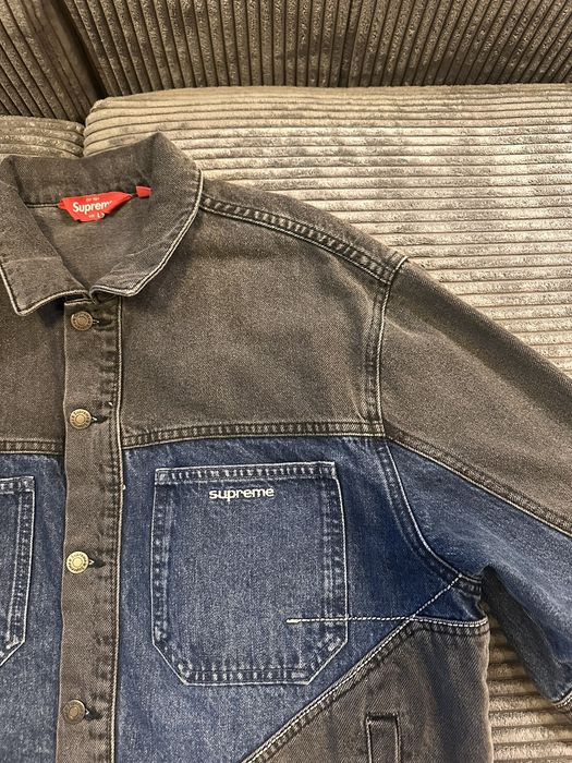 Supreme Supreme 2-tone paneled denim jacket | Grailed