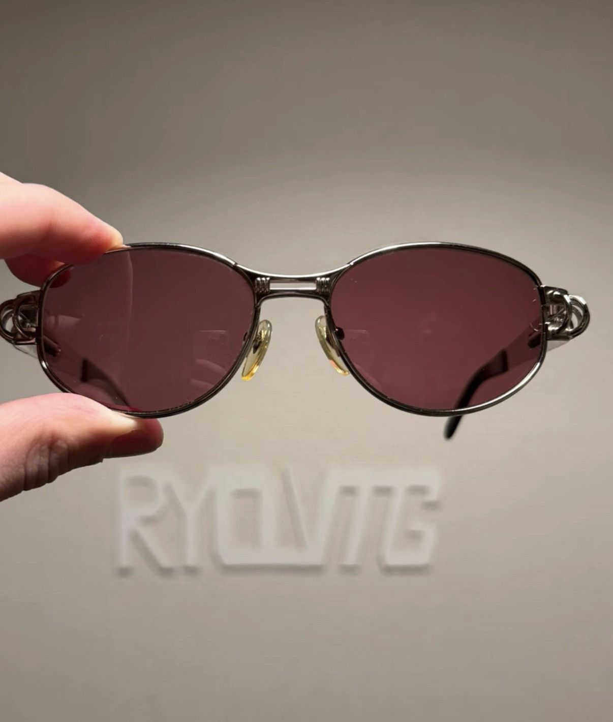 Jean Paul Gaultier Brown Frame Sunglasses with Pink Lenses Size ONE SIZE - 3 Thumbnail