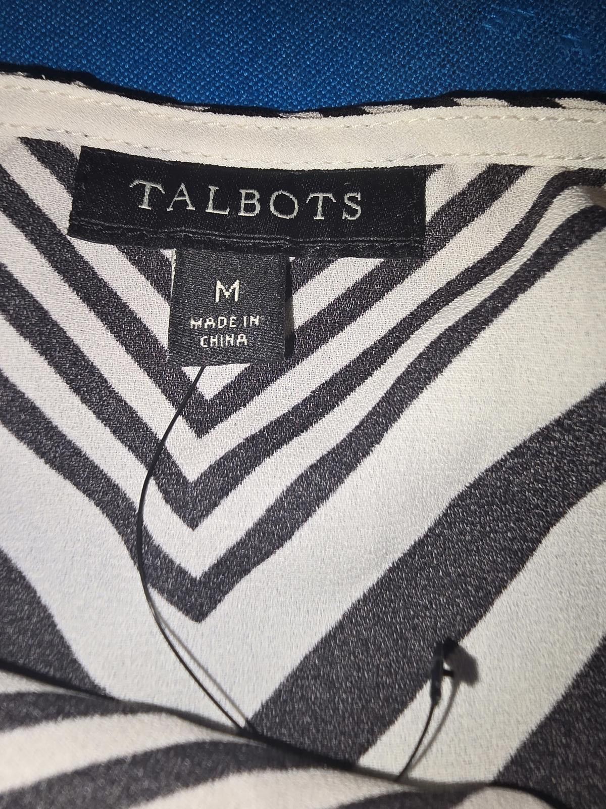 Designer Talbots Women's Striped Blouse - Stylish and Versatile Size M / US 6-8 / IT 42-44 - 2 Thumbnail