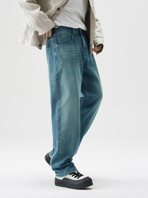 Japanese Brand × Jean American high street washed wide-leg trendy stretch jeans Size US 32 / EU 48 - 3 Thumbnail