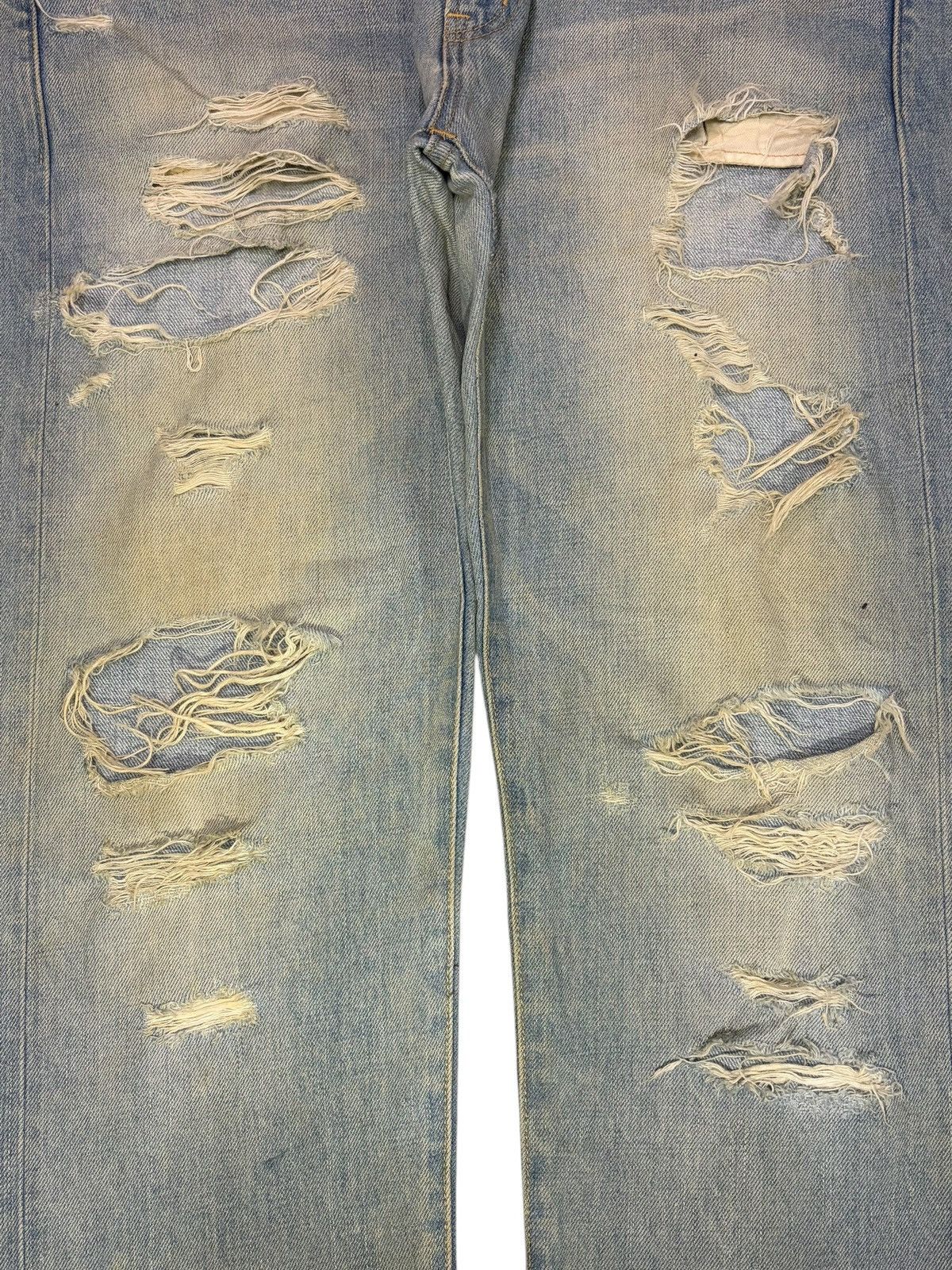 Edwin Vintage Japanese Brand Mud Wash Distressed Jeans Size US 35 - 3 Thumbnail