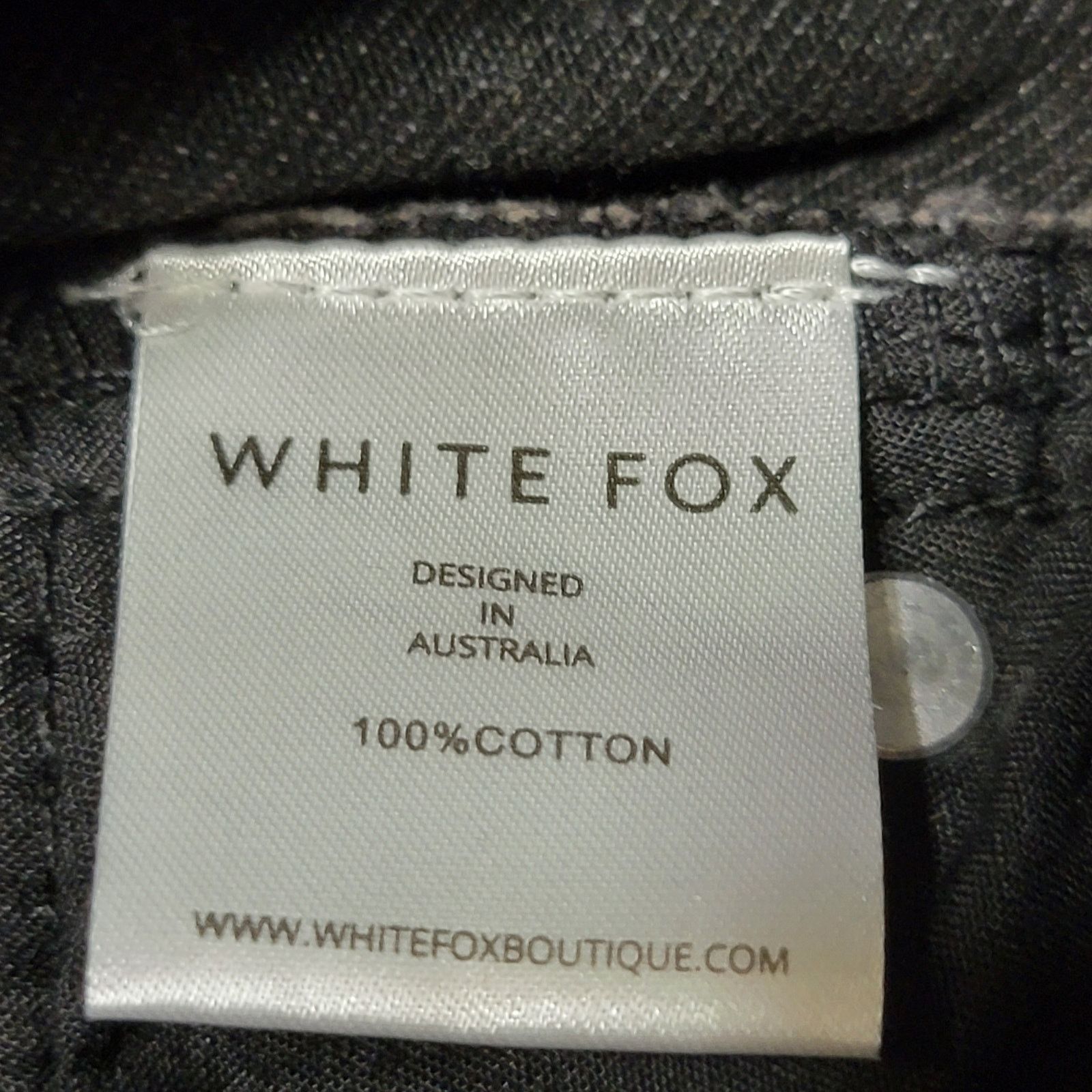 Other White Fox Black Denim Wide Leg Jeans w/ Front Studs - Large Size 30" / US 8 / IT 44 - 7 Thumbnail
