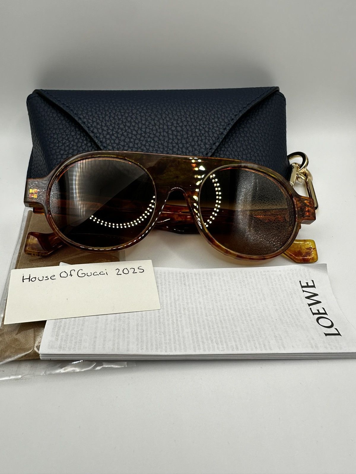 Loewe Loewe Amber Wood Grain Sunglasses Size ONE SIZE - 3 Thumbnail