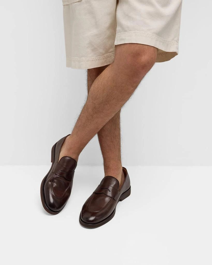Brunello Cucinelli o1w1db10725 Leather Penny Loafer in Dark Brown Size US 11 / EU 44 - 6 Thumbnail