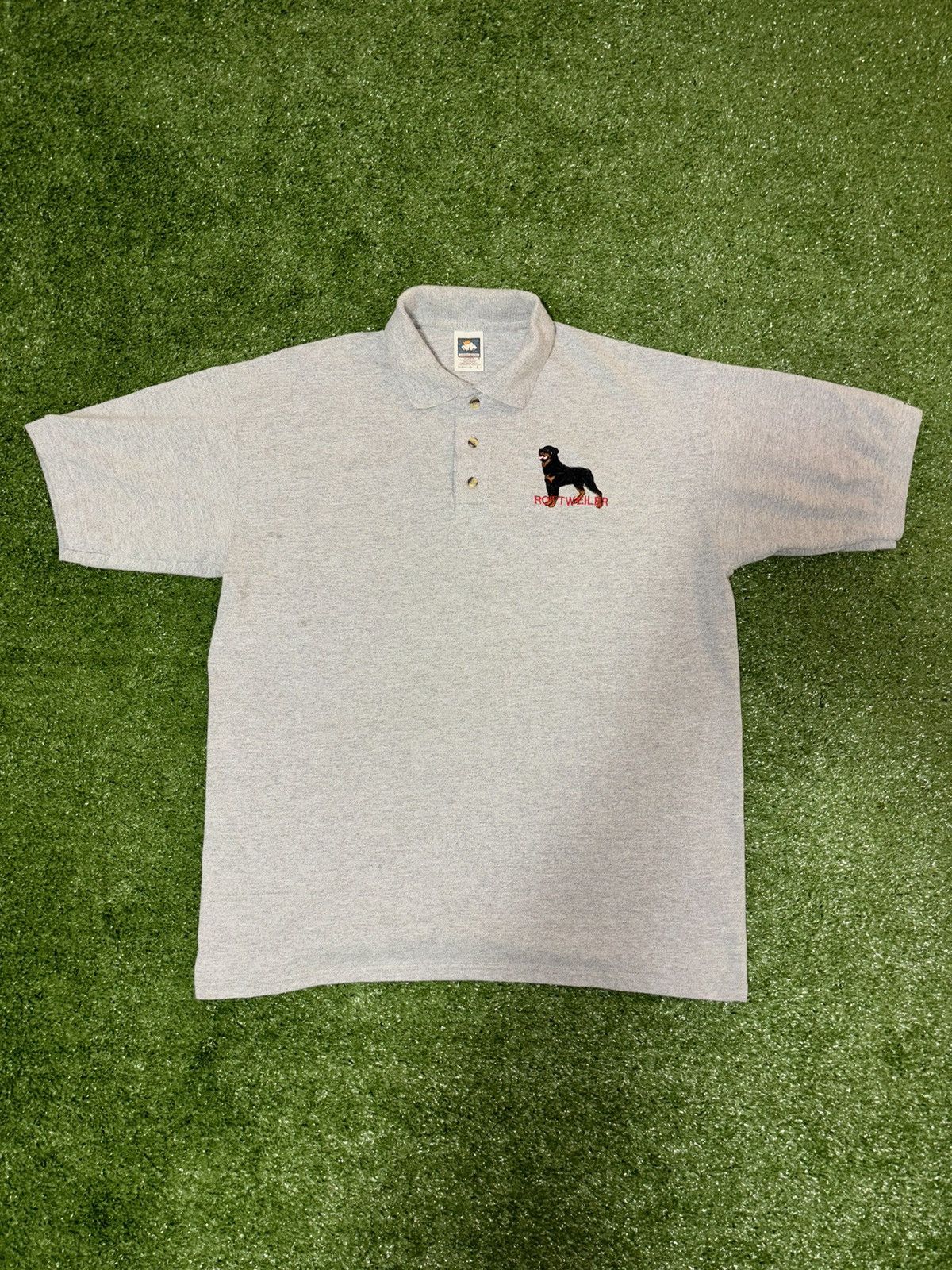 Designer Rottweiler Grey Vintage Polo Shirt | Grailed