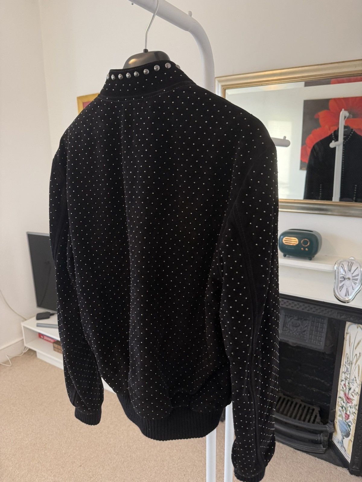 Saint Laurent Paris Saint Laurent Calf Leather Suede Studded Bomber Jacket Size US S / EU 44-46 / 1 - 6 Thumbnail