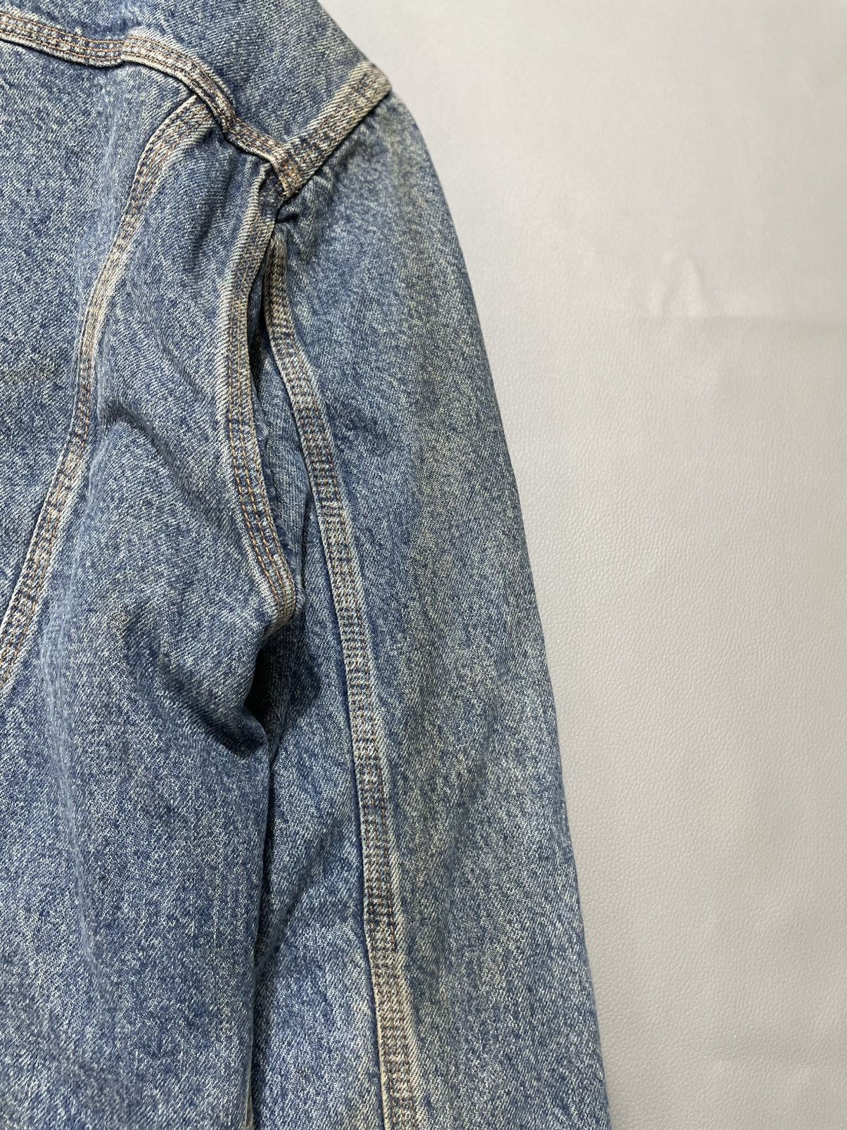 Vintage RARE Atomic City French Work men Denim Jacket Mudwash Size US L / EU 52-54 / 3 - 7 Thumbnail