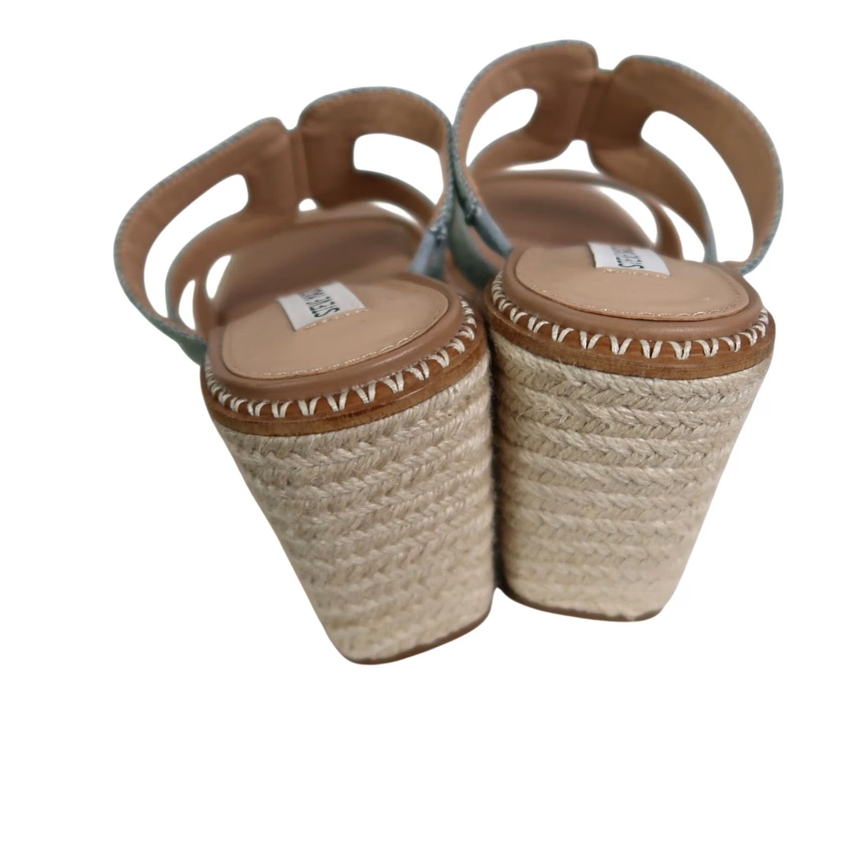Steve Madden Steve Madden Sandal Women Tan Leather Espadrille Wedge Heel Hopeful 9.5 Size US 10 / IT 40 - 4 Thumbnail