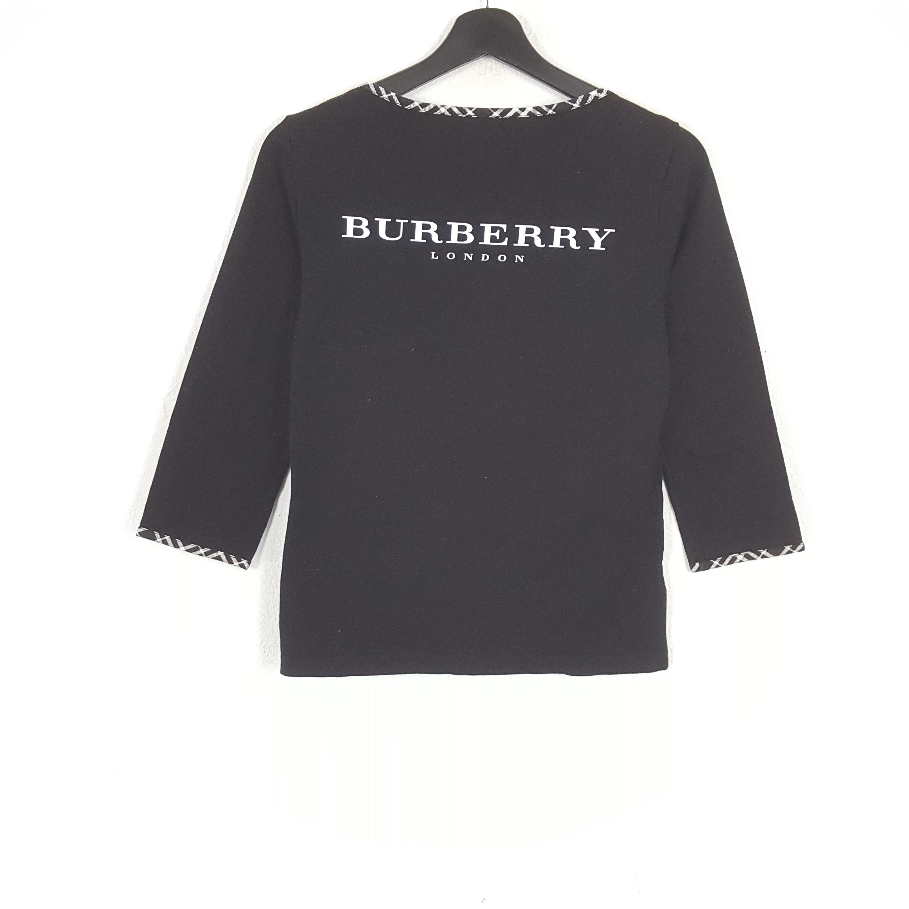 Burberry × Vintage BURBERRY LONDON Fashion Brand Custom Art Tshirt Size S / US 4 / IT 40 - 1 Thumbnail
