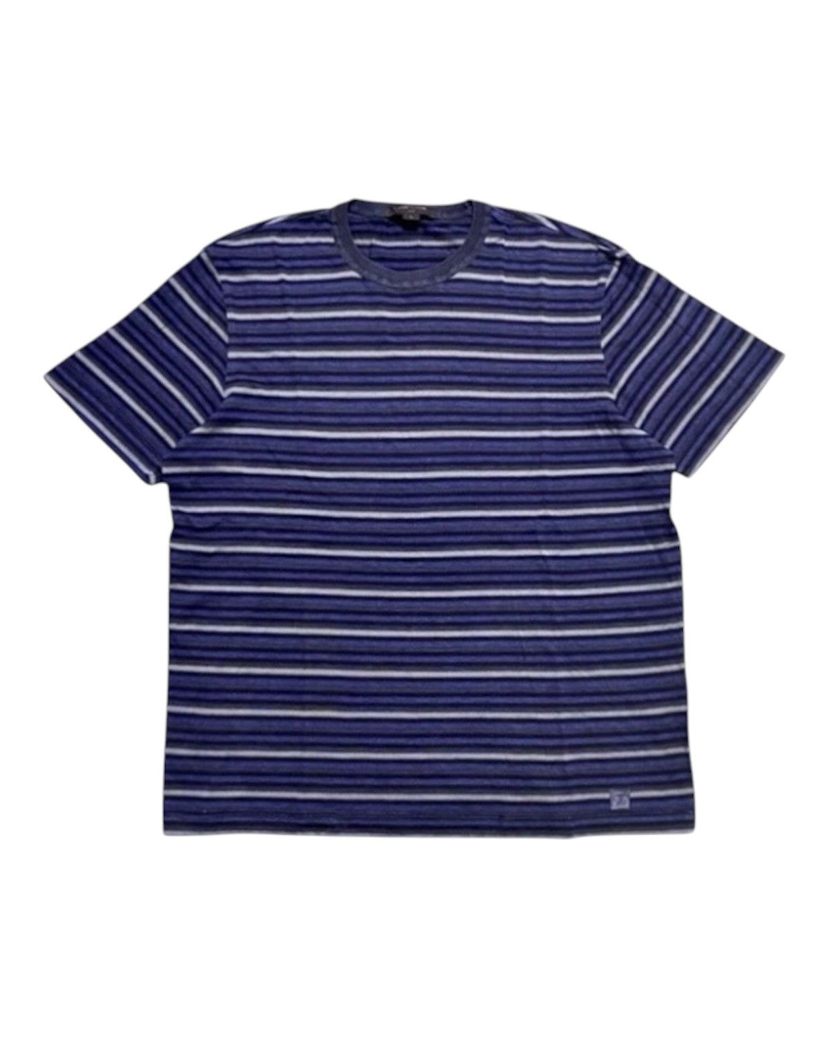 Louis Vuitton Louis Vuitton Multicolour Striped T-shirt Embroidered Logo Size US L / EU 52-54 / 3 - 1 Thumbnail