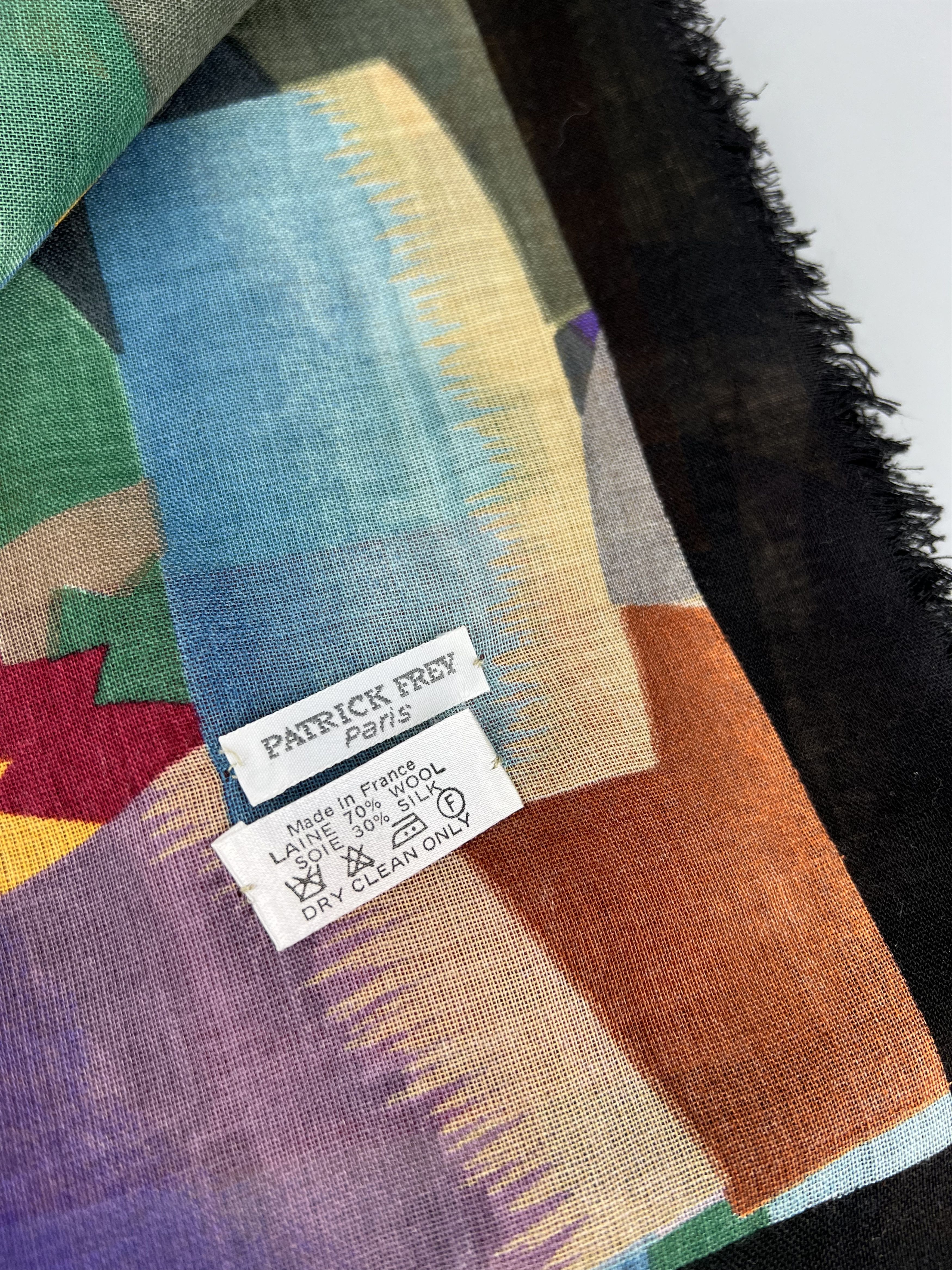 Designer Patrick Frey Paris Wool Silk Tablecloth Square Scarf Size ONE SIZE - 8 Thumbnail