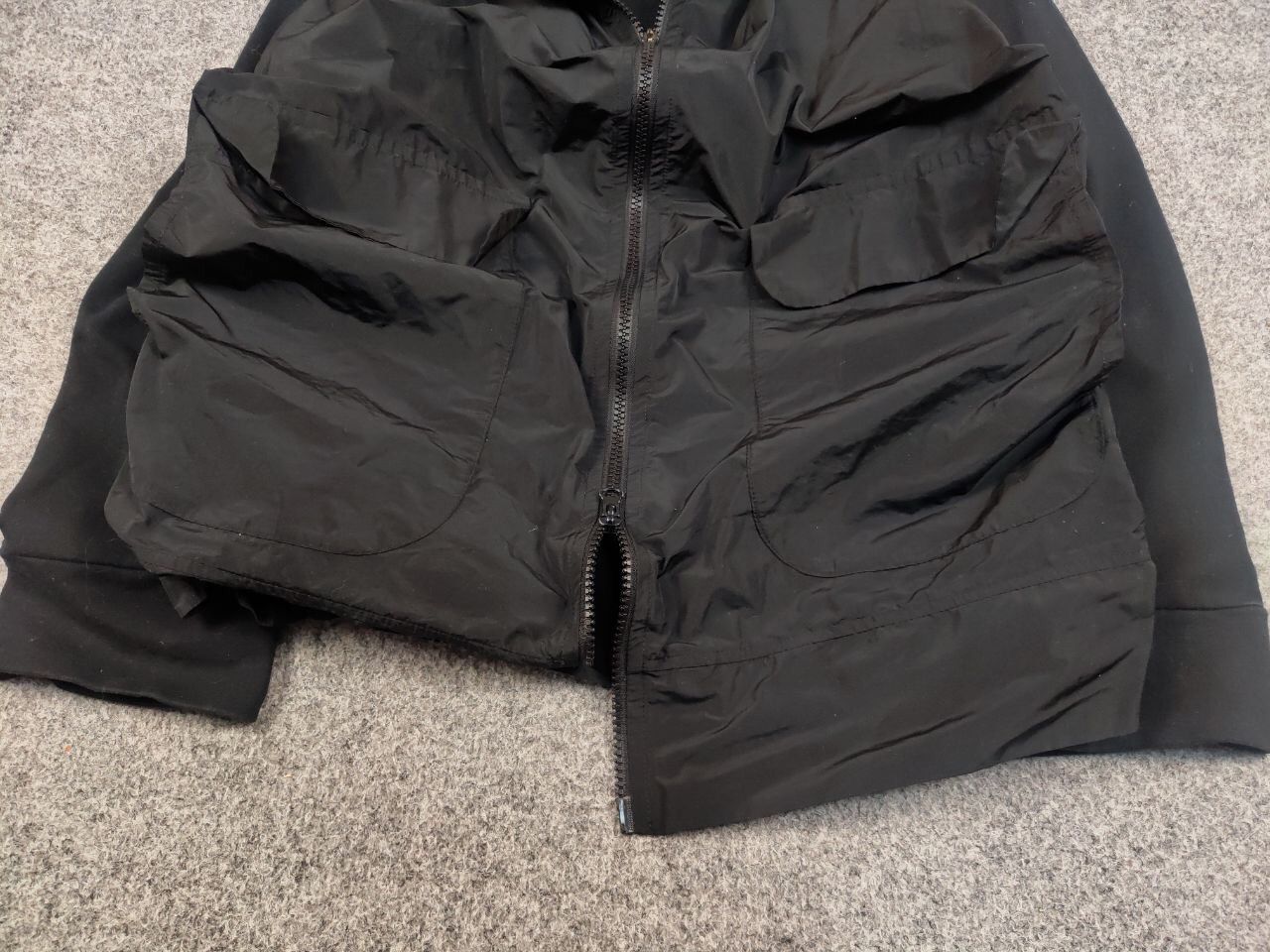 Japanese Brand ZEITLOS by Luana Design Black Oversized Zip Light Jacket Size M / US 6-8 / IT 42-44 - 9 Thumbnail