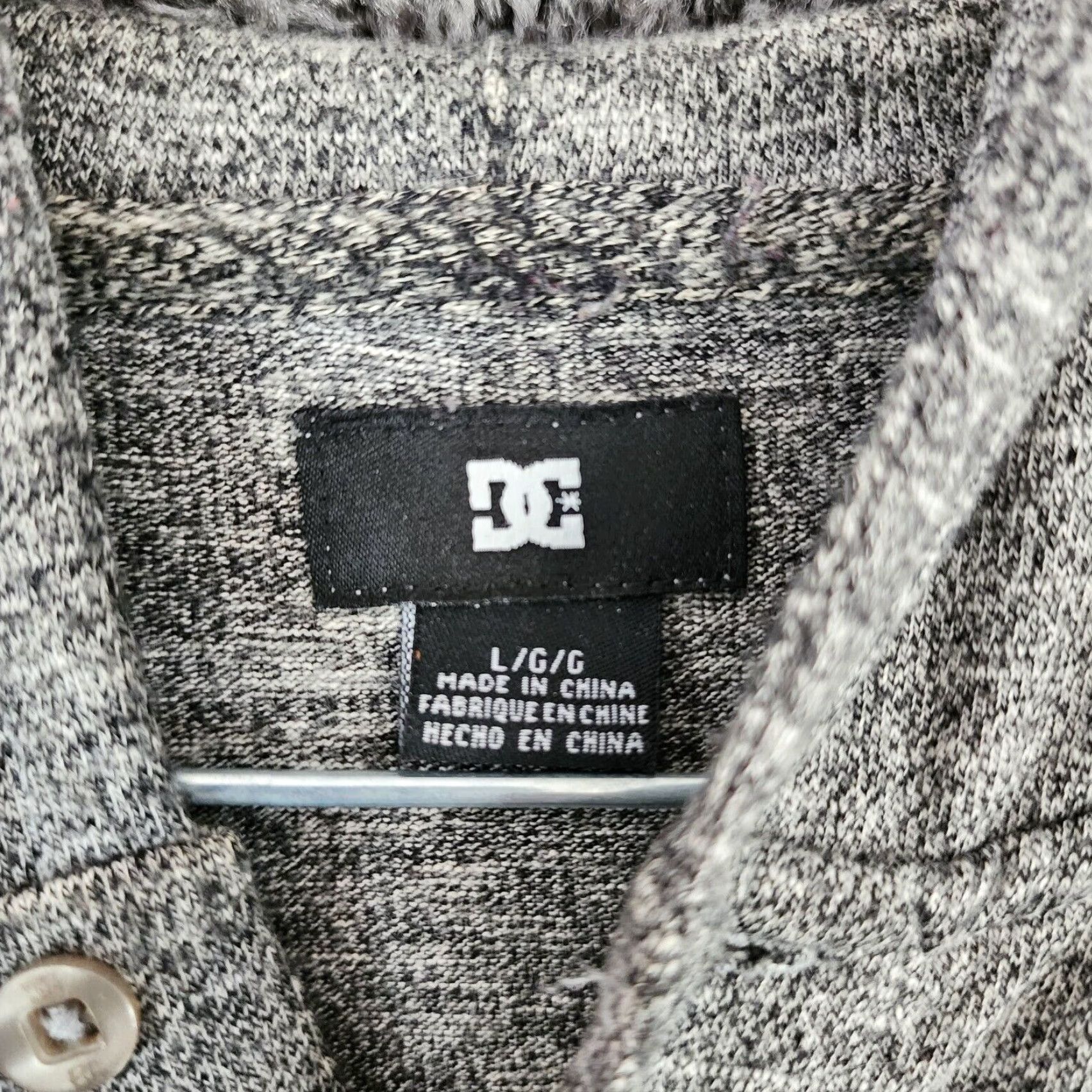 Vintage DC Mens Hoodie L Gray Activewear Long Sleeve Pullover Mens Size US L / EU 52-54 / 3 - 4 Thumbnail