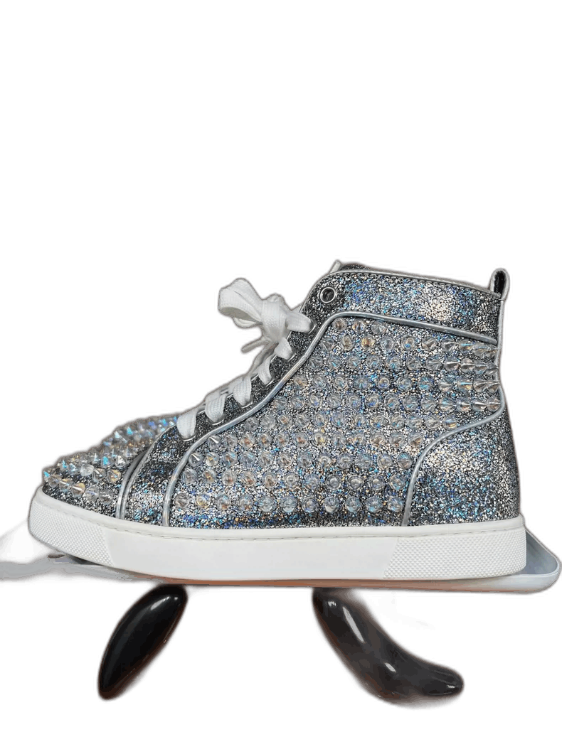Christian Louboutin Christian Louboutin Sparkling High-Top Sneakers Size US 5 / IT 35 - 1 Thumbnail