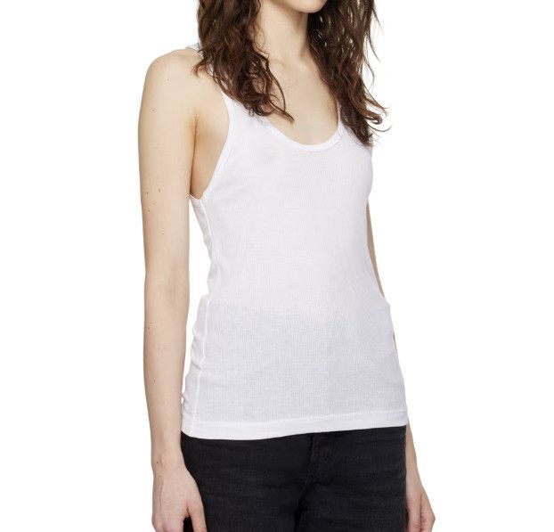 Agolde Agolde Los Angeles Karla Fluid Rib Scoop Tank White ( S ) Size S / US 4 / IT 40 - 1 Thumbnail