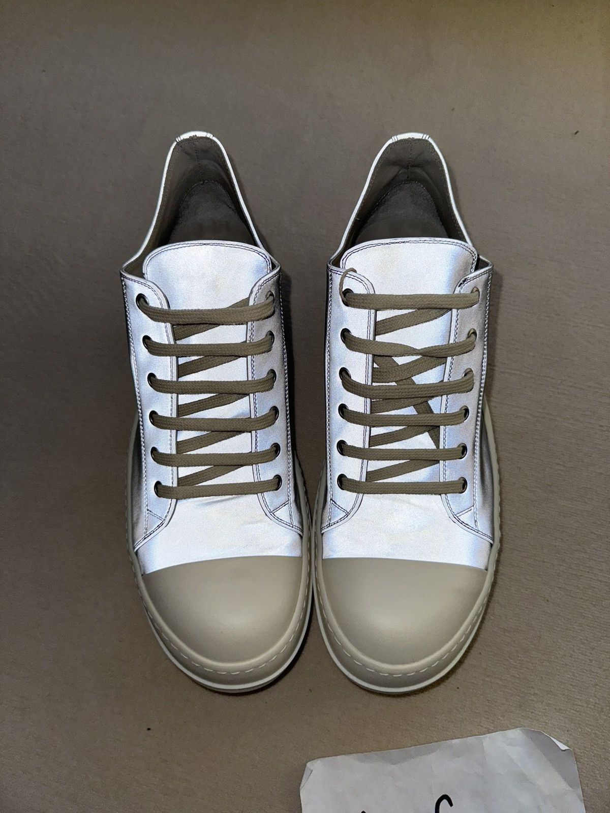 Rick Owens NEW | * 1 OF 1 SAMPLE * FW22 RUNWAY REFLEX LOWTOP RAMONES 44 Size US 11 / EU 44 - 19 Thumbnail