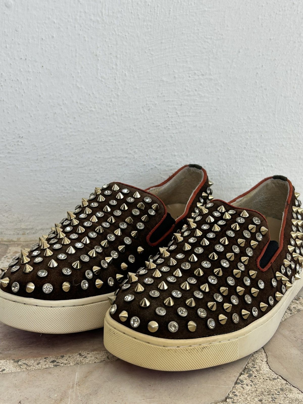 Christian Louboutin Christian Louboutin Crystal Dandelion Spikes Loafers UK8.5 Size US 8.5 / EU 41-42 - 1 Thumbnail