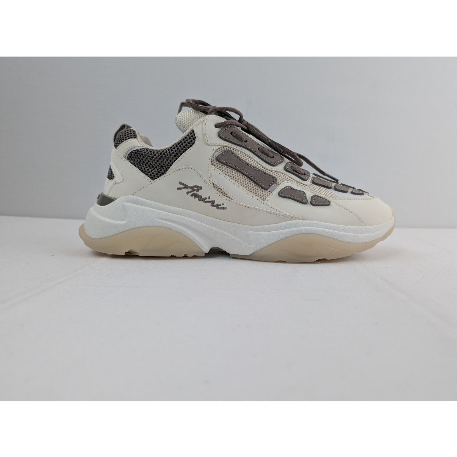 Amiri o1rshd1 Bone Runners Sneakers in Alabaster Size US 12 / EU 45 - 4 Thumbnail