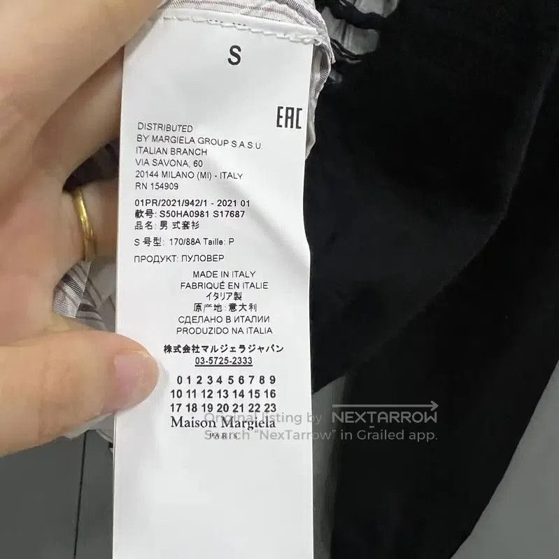 Maison Margiela Maison Margiela Black Wool Long Sleeve Pullover . Size S / US 4 / IT 40 - 3 Thumbnail