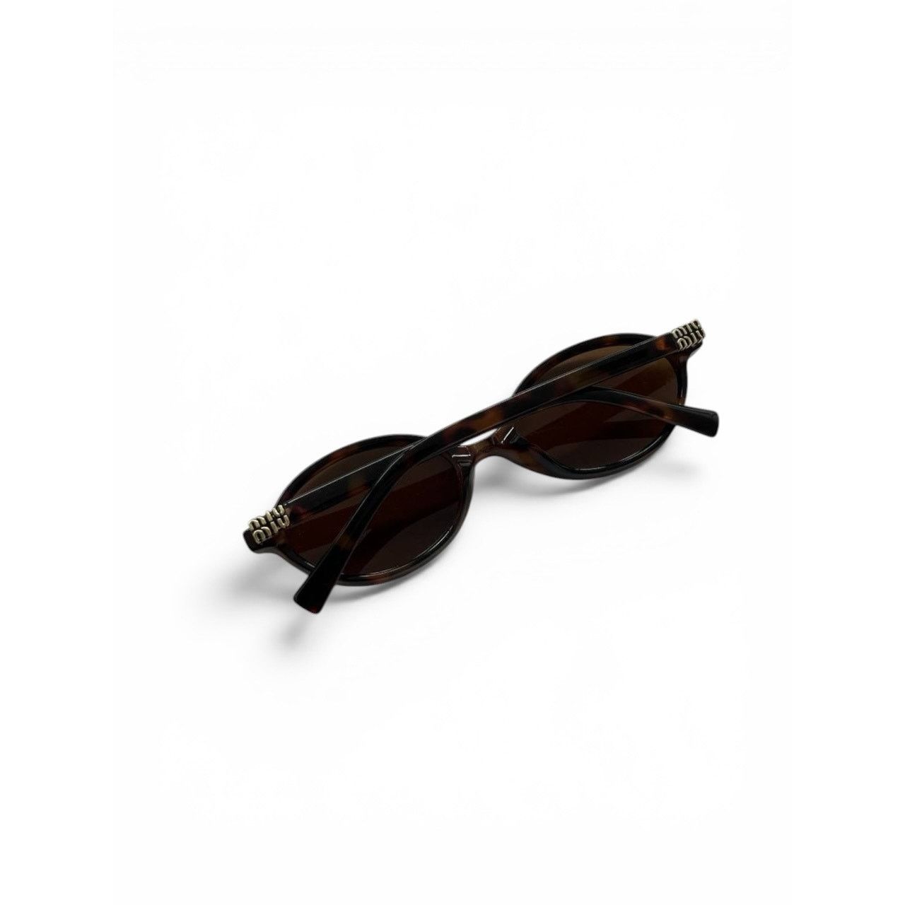 Miu Miu Miu Miu Oval Tortoiseshell Sunglasses Size ONE SIZE - 6 Thumbnail