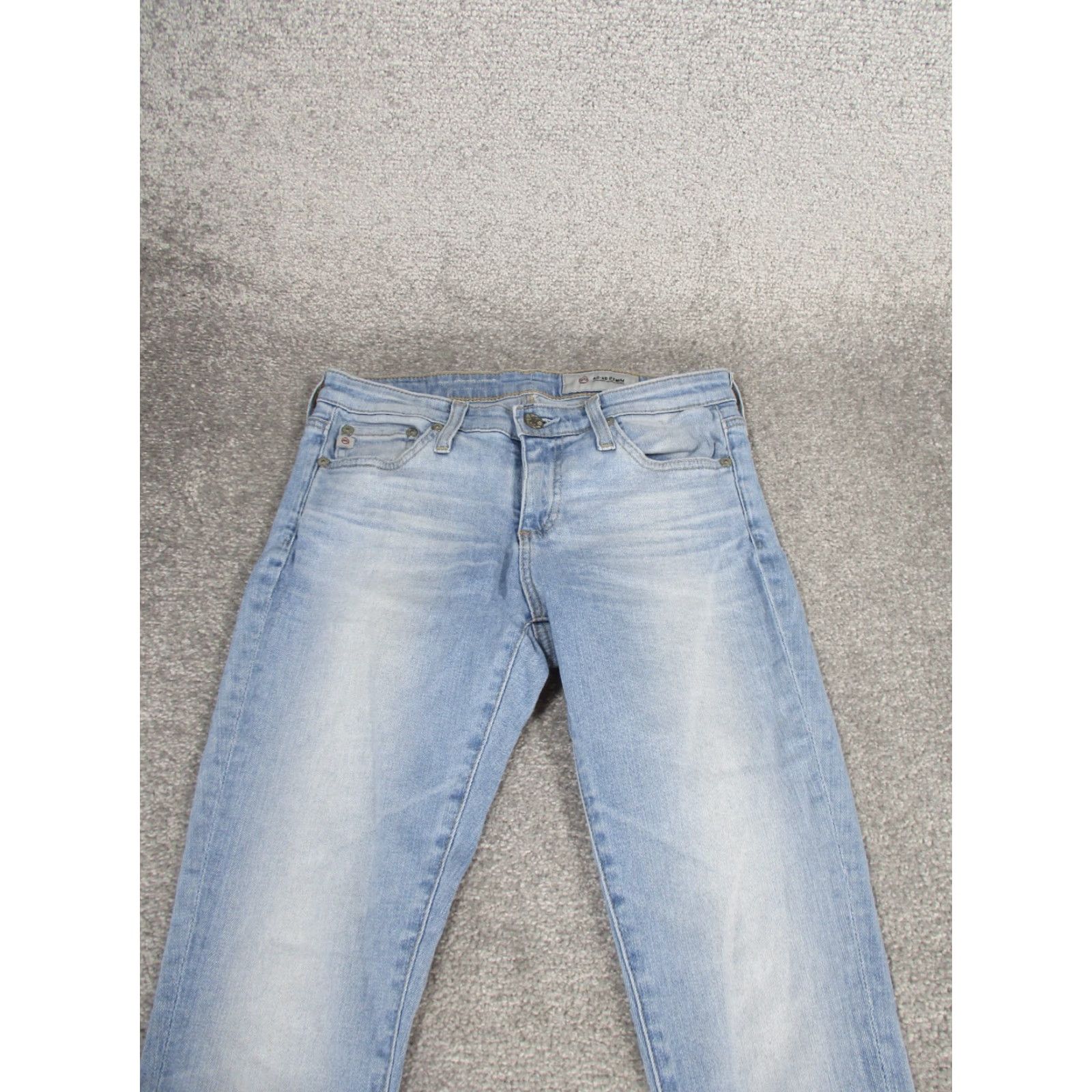 AG Jeans AG Jeans Womens 25 Light Wash Denim Raw Hem Low Rise Skinny Jeans Blue Size 42" / US 20 - 3 Thumbnail