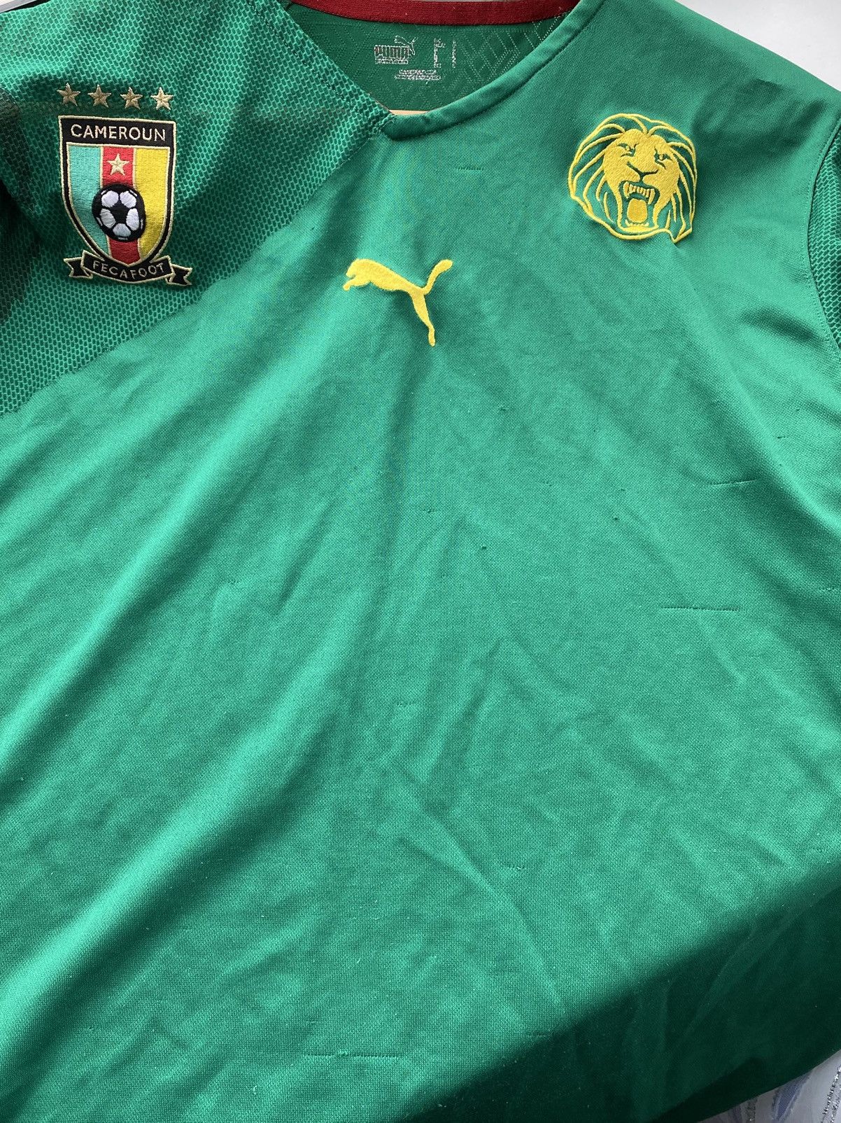 Puma Cameroon Africa HomePuma Soccer Jersey Team2009/2010 Size L Size US L / EU 52-54 / 3 - 9 Thumbnail