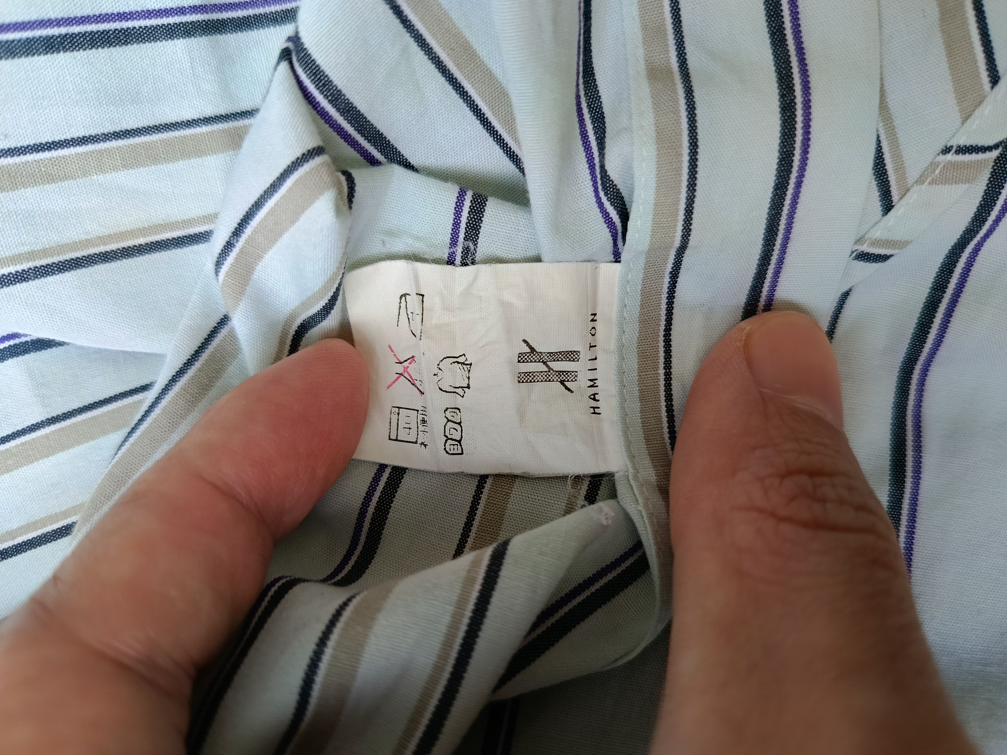 Issey Miyake Issey Miyake IM design Japan pinstripe white pale blue shirt Size US L / EU 52-54 / 3 - 11 Thumbnail