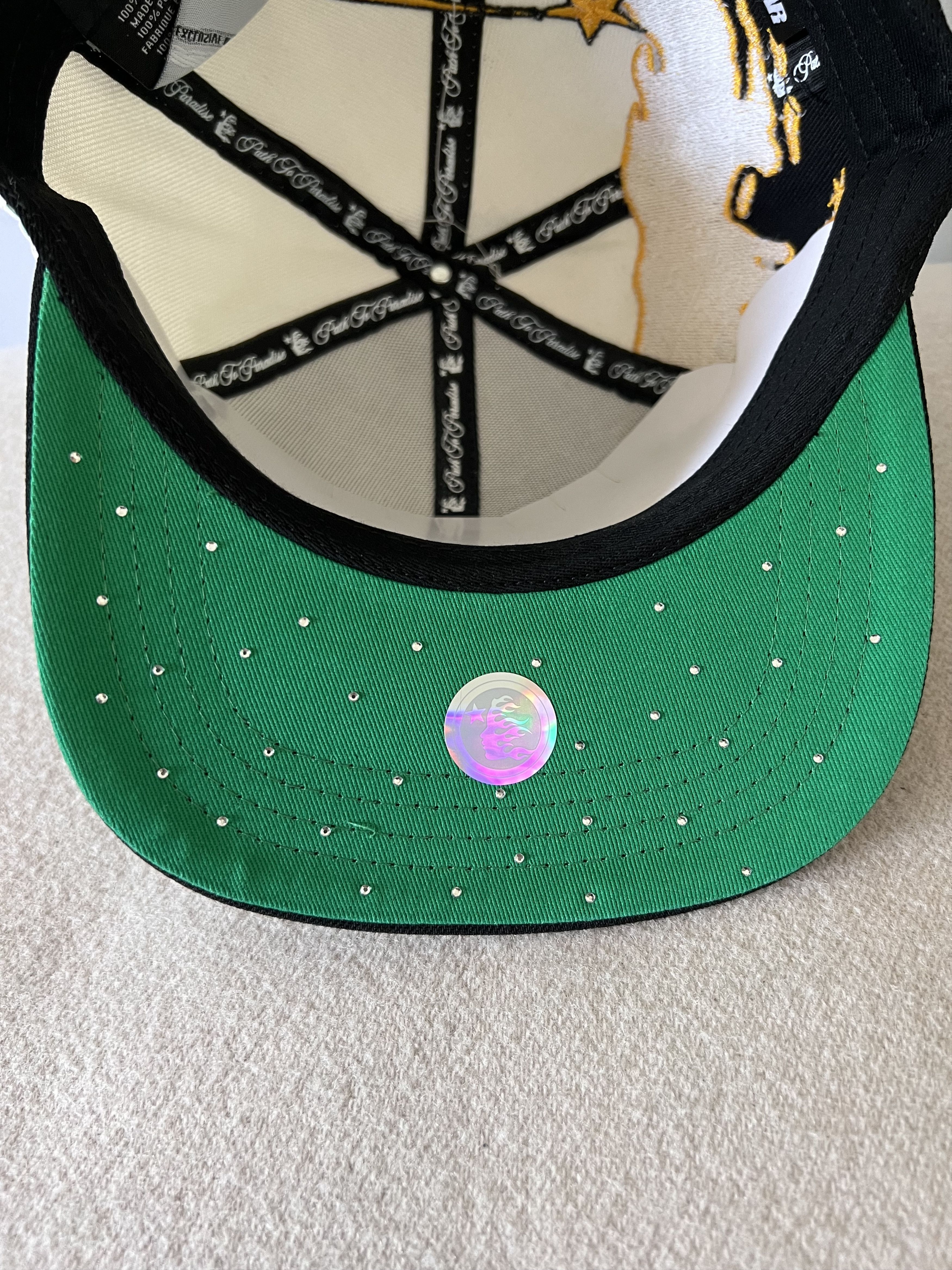 HELLSTAR Hellstar Paintbrush Snapback Hat in Black Yellow White Size ONE SIZE - 5 Thumbnail