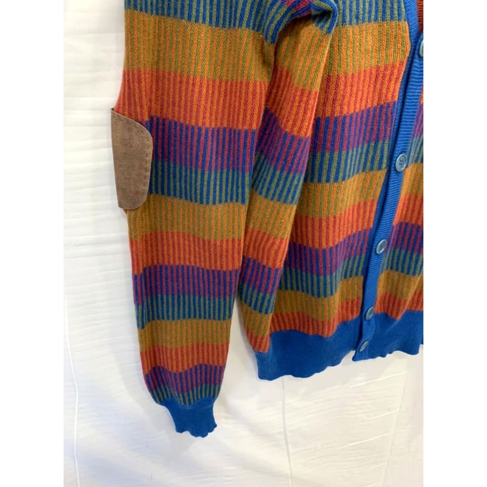 Missoni Missoni Uomo Multicolor Striped Cardigan Sweater Mens XL Italy Luxury Knit Cardigan Wool V-Neck Size US XL / EU 56 / 4 - 8 Thumbnail