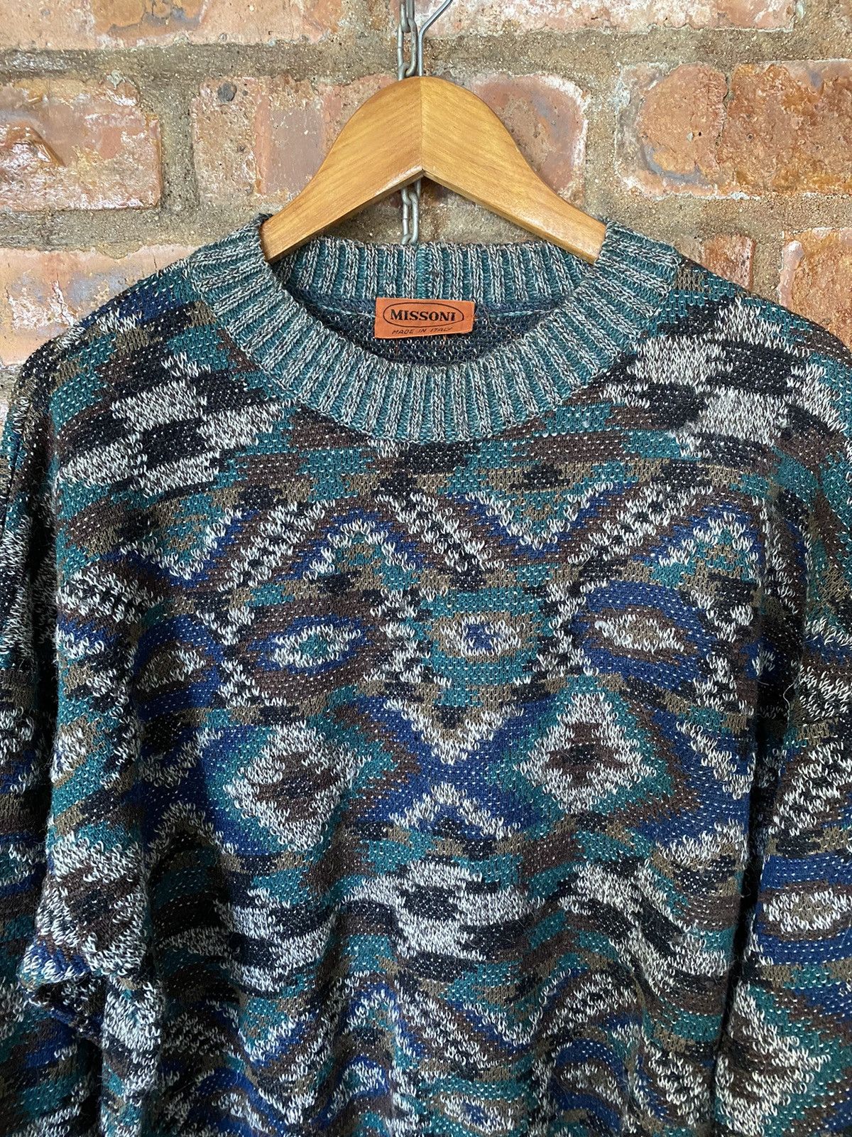 Coogi × Missoni × Yoshiyuki Konishi 1980s Missoni alpaca x wool knit sweatshirt Size L / US 10 / IT 46 - 3 Thumbnail
