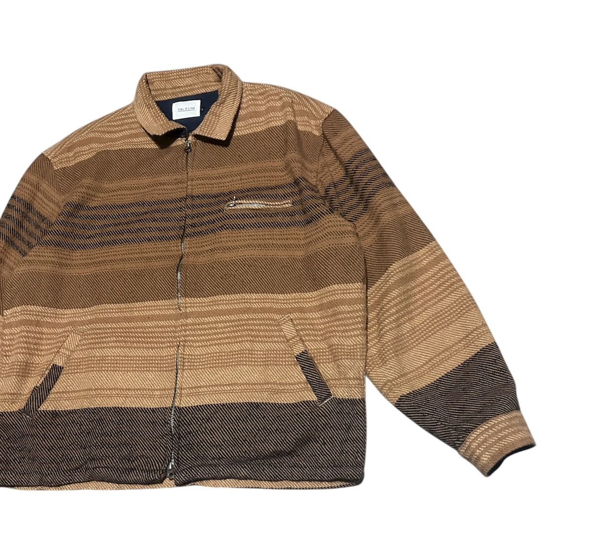 CAL O LINE Cal O Line Wool Stripes Jacket Size US L / EU 52-54 / 3 - 3 Thumbnail