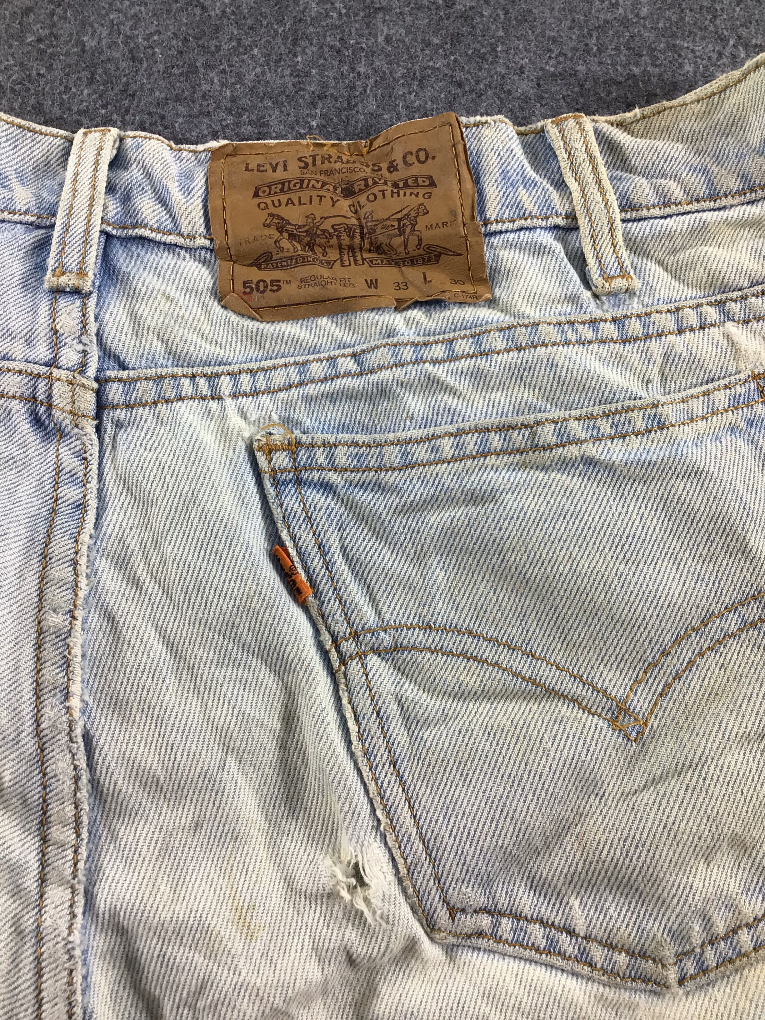Levi's Vintage Levis 505 Orange Tab Jeans-J562 Size US 34 / EU 50 - 5 Thumbnail